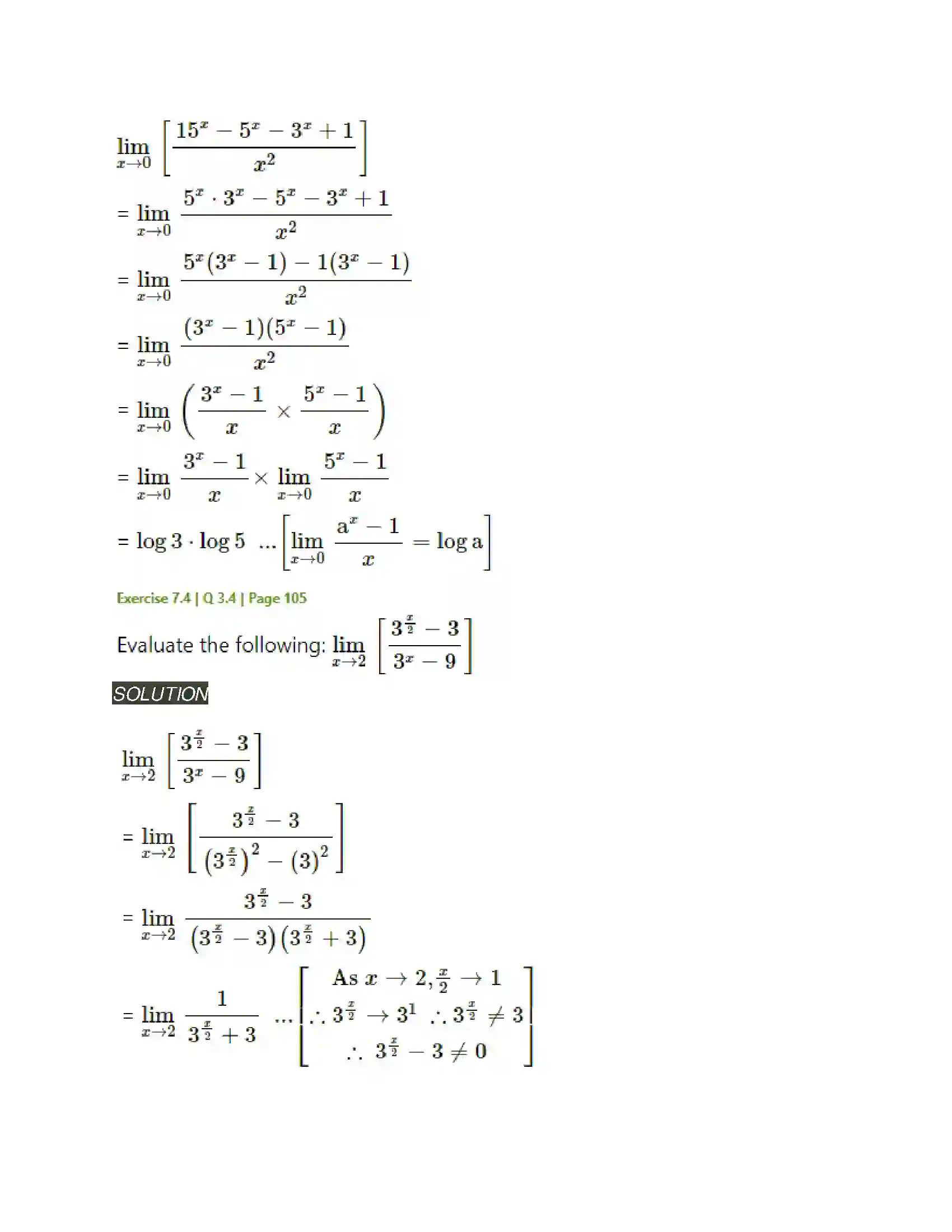Maharashtra Board Class 11th Mathematics & Statistics - 1 Limits Solution 36