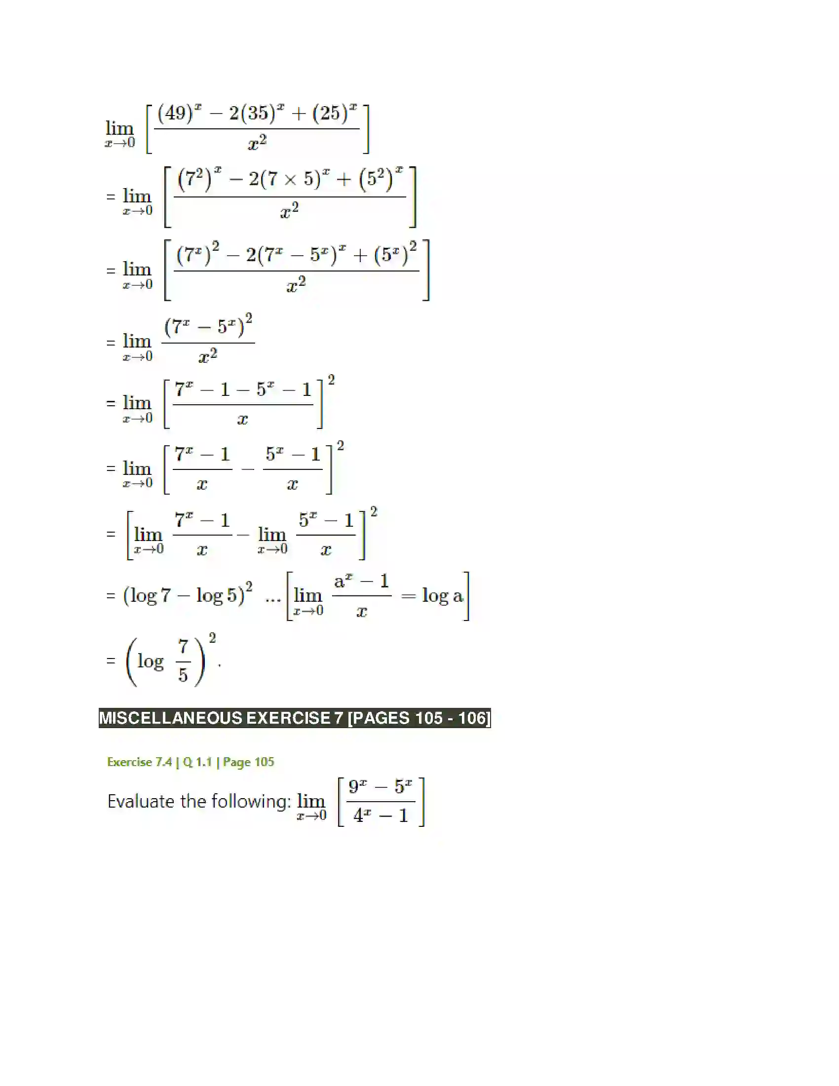 Maharashtra Board Class 11th Mathematics & Statistics - 1 Limits Solution 38