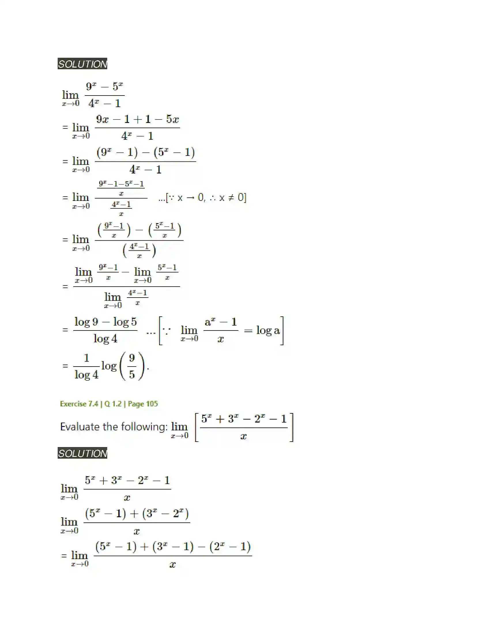 Maharashtra Board Class 11th Mathematics & Statistics - 1 Limits Solution 39
