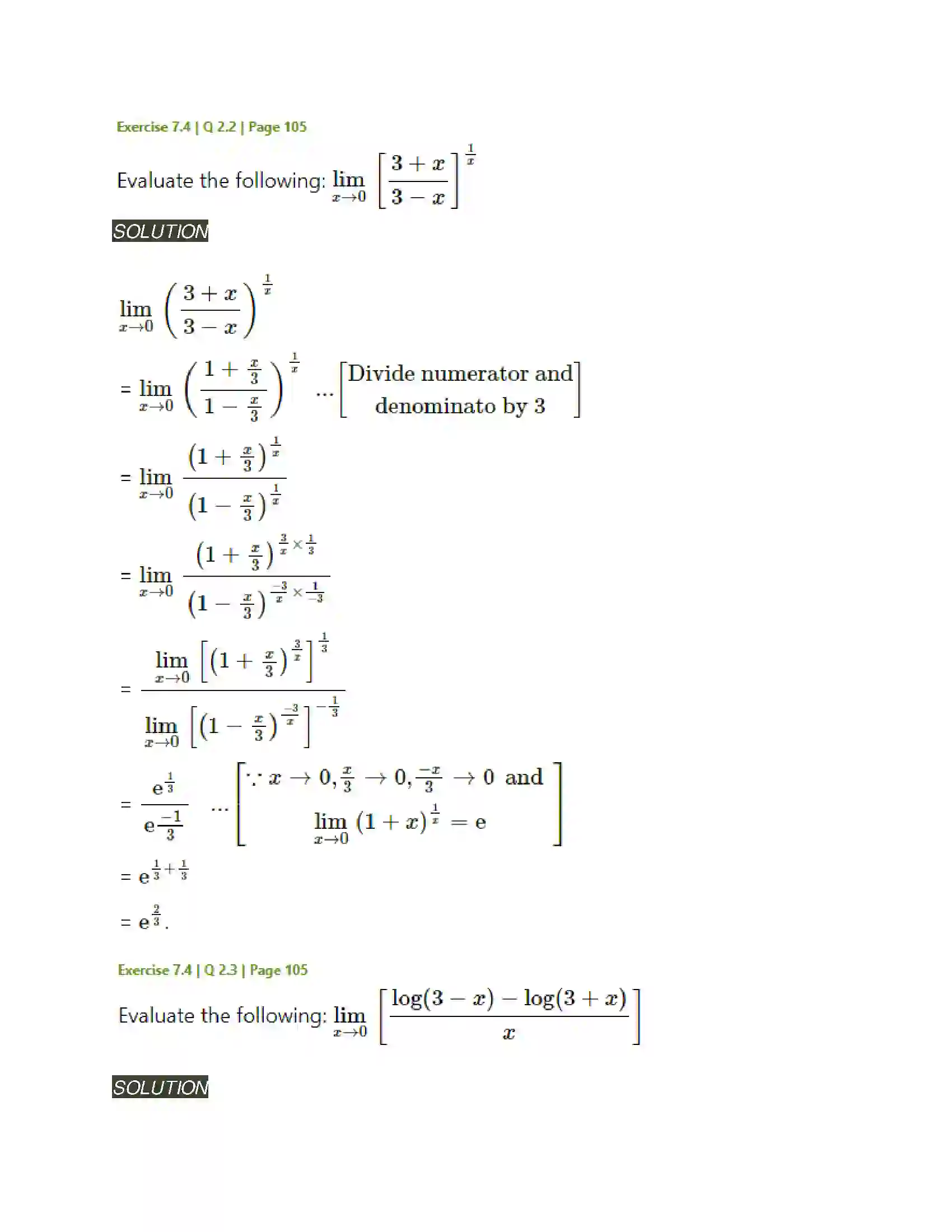 Maharashtra Board Class 11th Mathematics & Statistics - 1 Limits Solution 42
