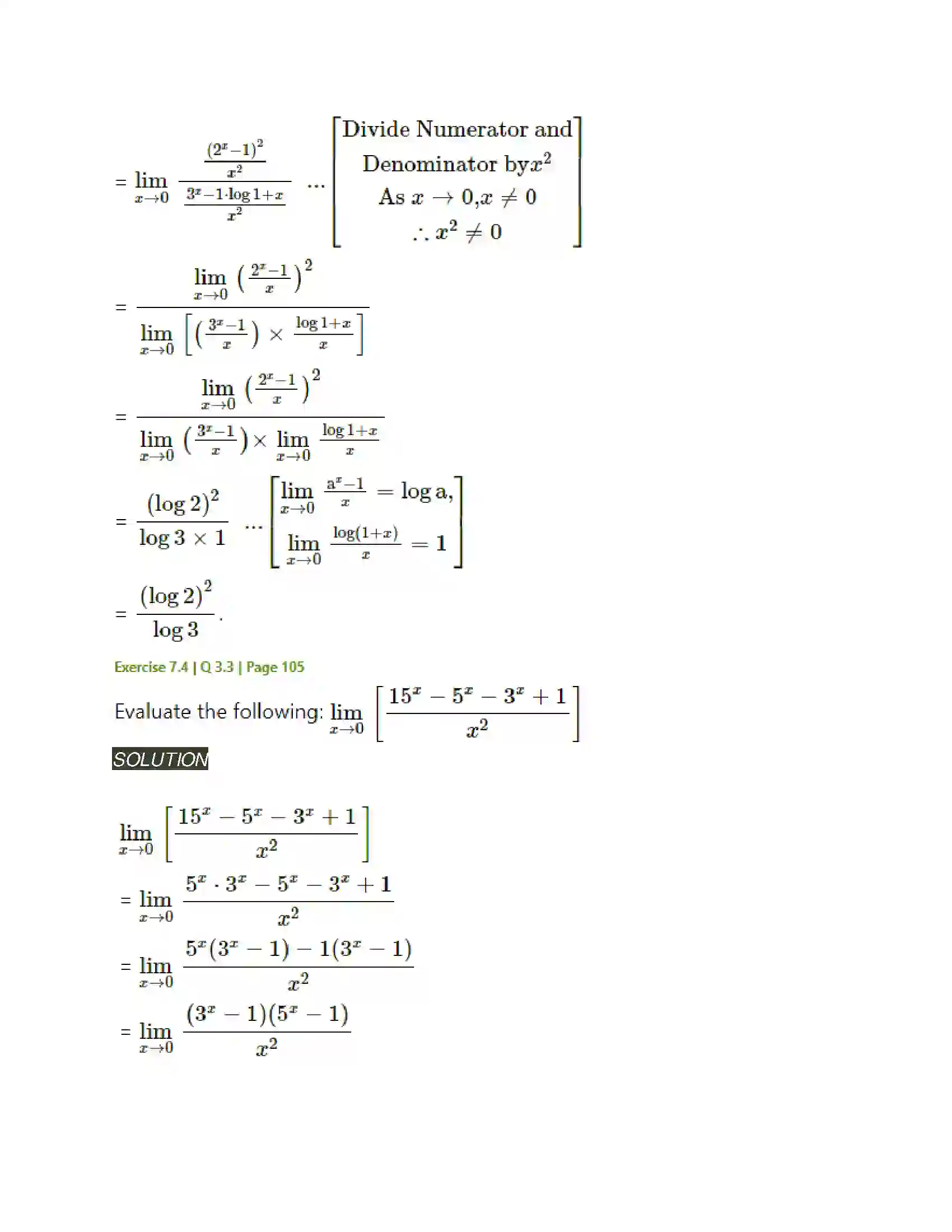 Maharashtra Board Class 11th Mathematics & Statistics - 1 Limits Solution 45