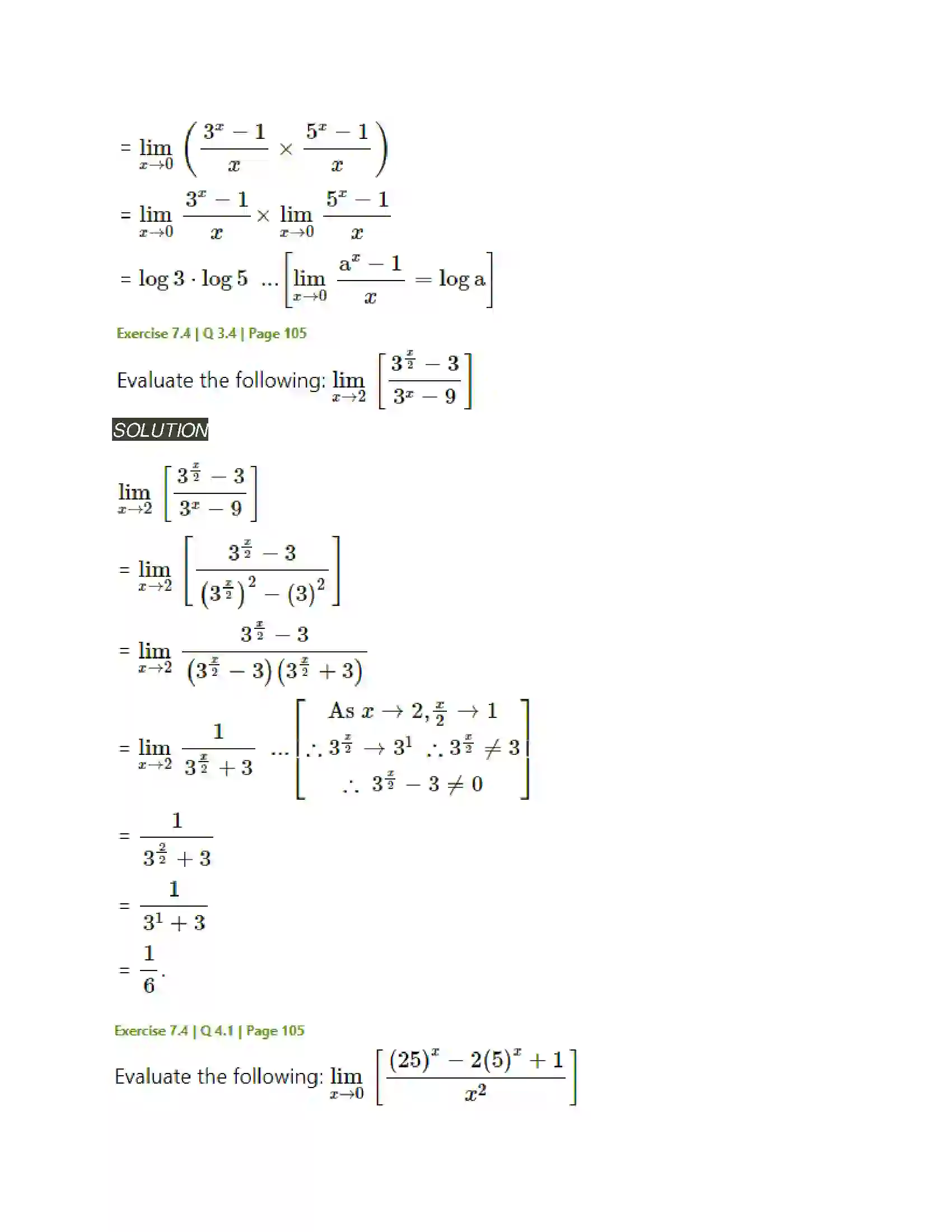 Maharashtra Board Class 11th Mathematics & Statistics - 1 Limits Solution 46
