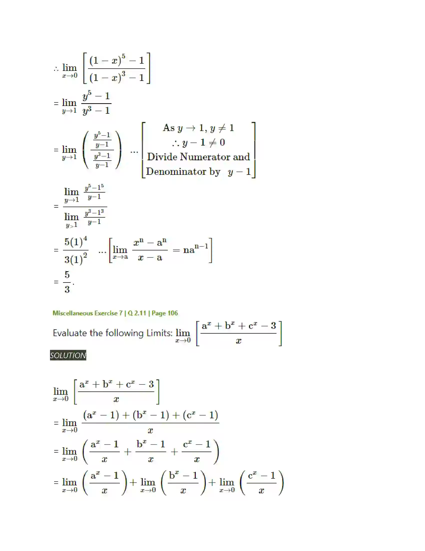 Maharashtra Board Class 11th Mathematics & Statistics - 1 Limits Solution 55