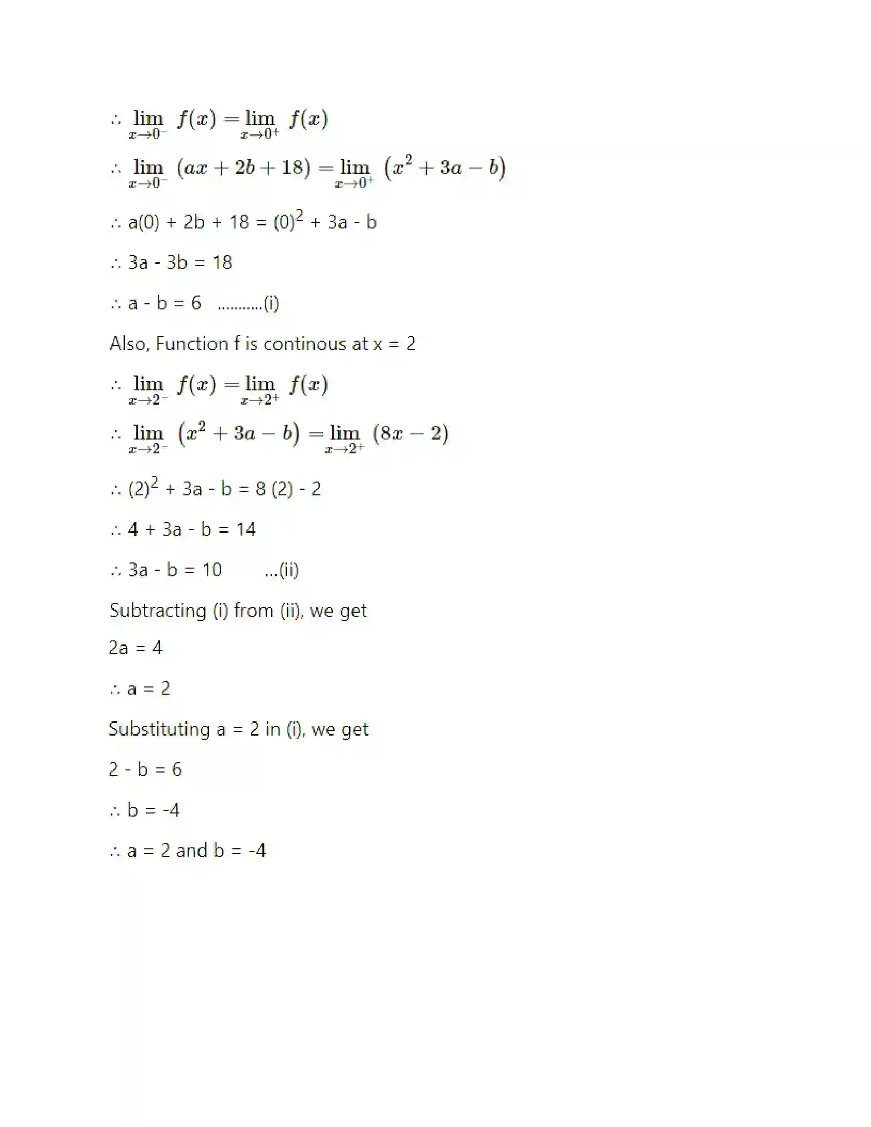 Maharashtra Board Class 11th Mathematics & Statistics - 1 Continuity Solution 10