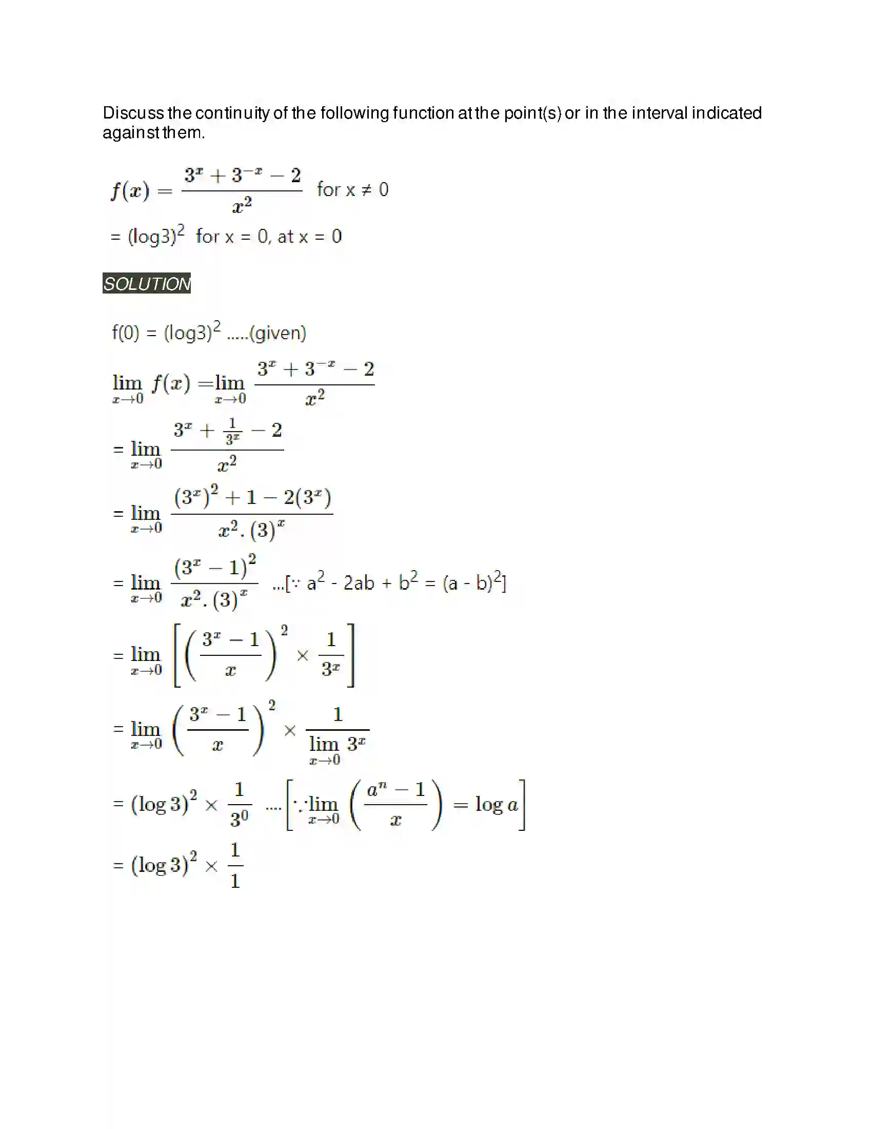 Maharashtra Board Class 11th Mathematics & Statistics - 1 Continuity Solution 13