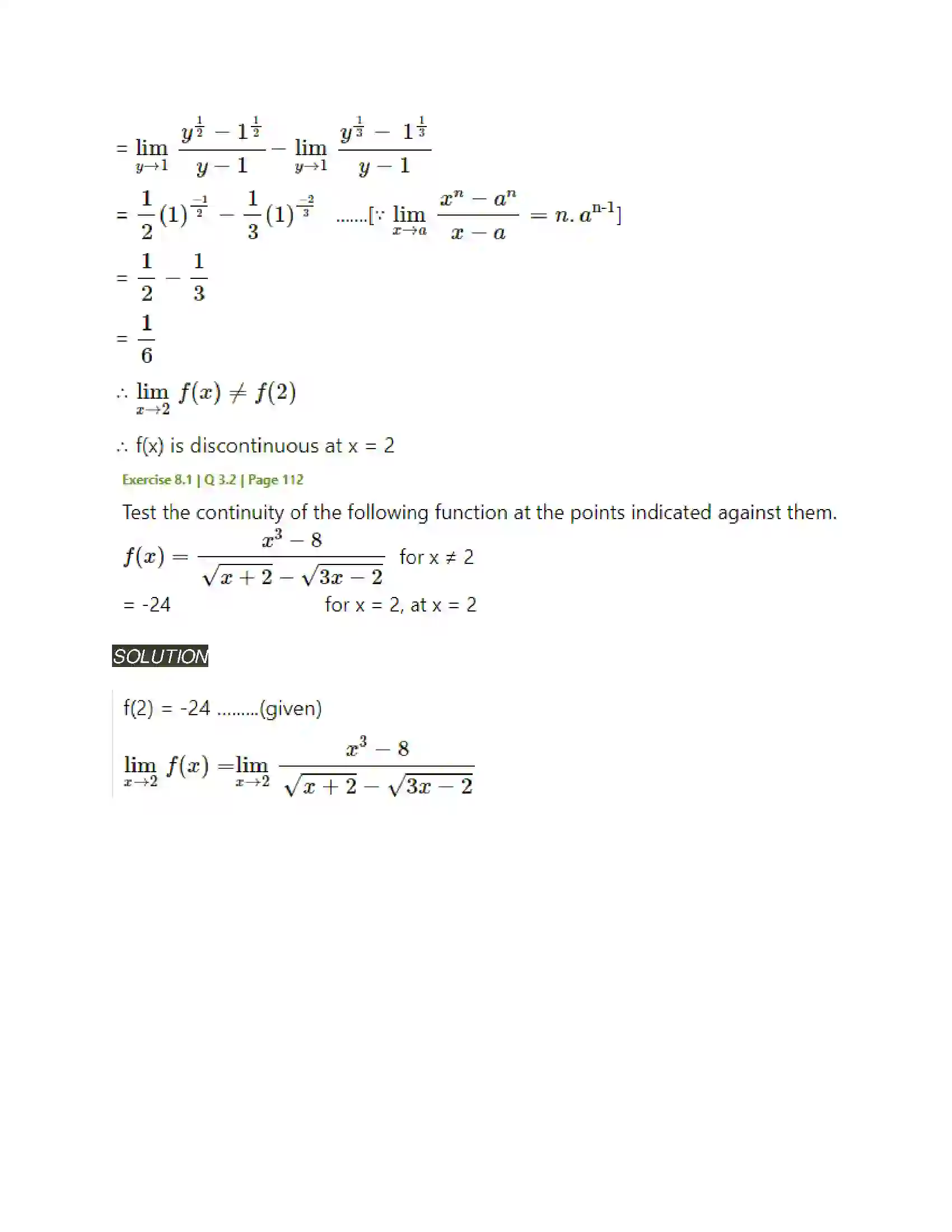 Maharashtra Board Class 11th Mathematics & Statistics - 1 Continuity Solution 4