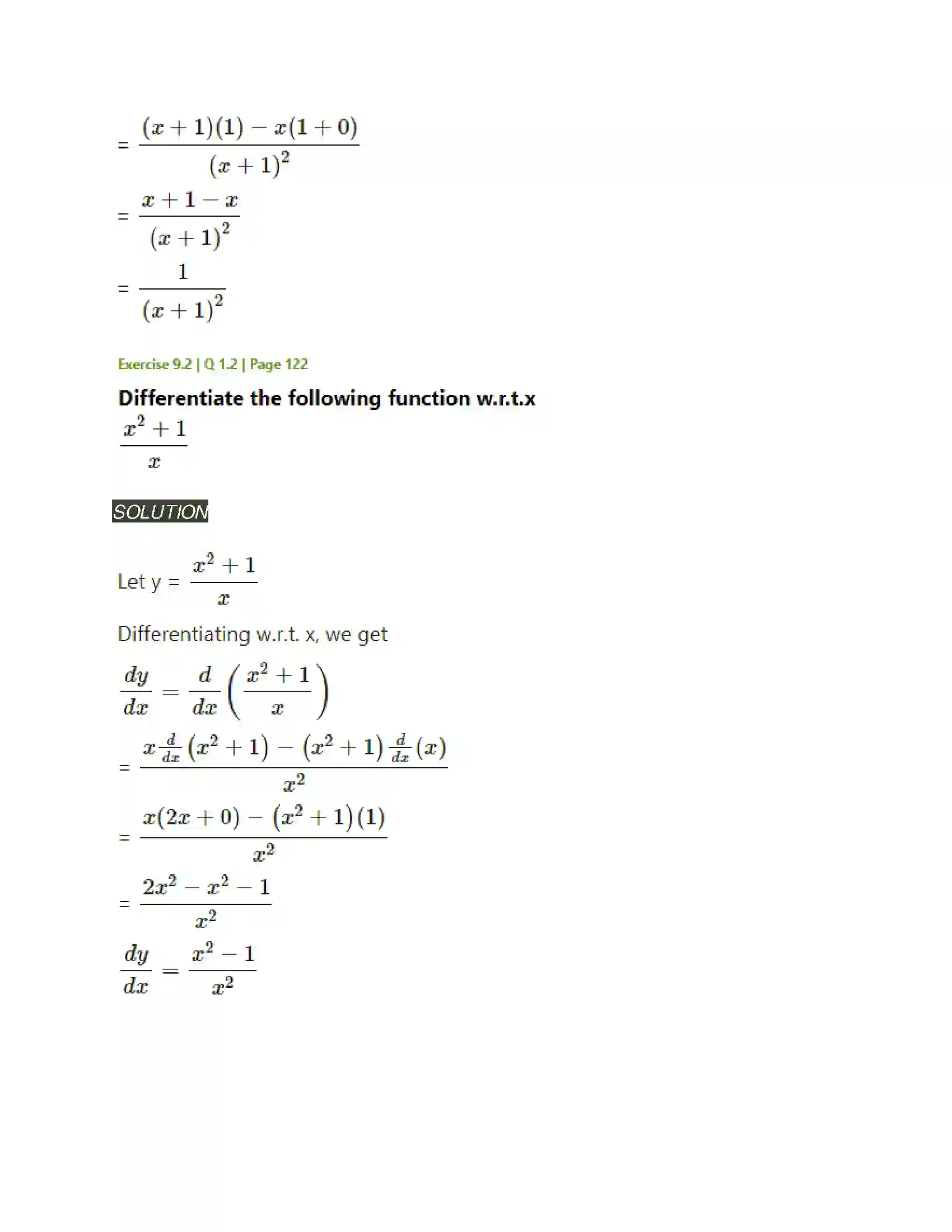 Maharashtra Board Class 11th Mathematics & Statistics - 1 Differentiation Solution 18