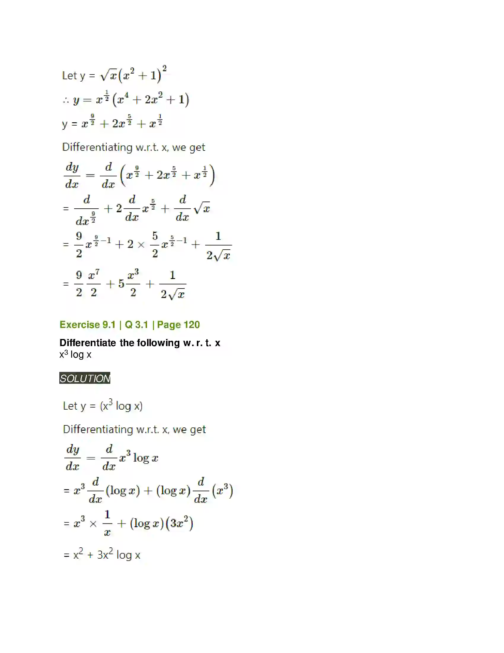 Maharashtra Board Class 11th Mathematics & Statistics - 1 Differentiation Solution 6