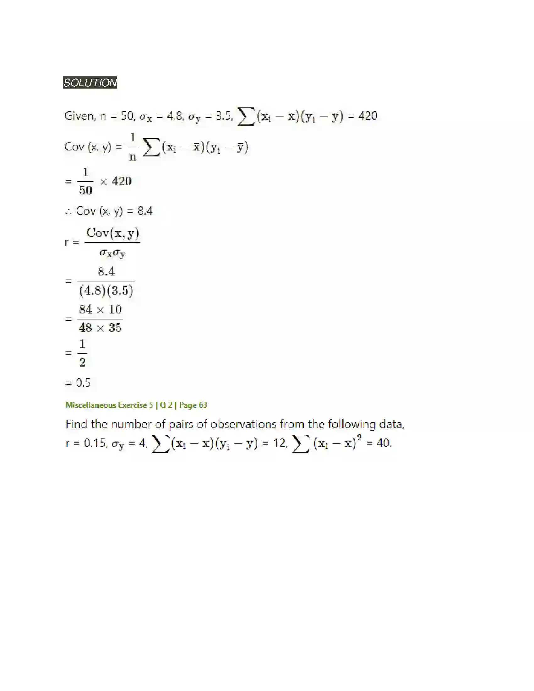 Maharashtra Board Class 11th Mathematics & Statistics - 2 Correlation Solution 10