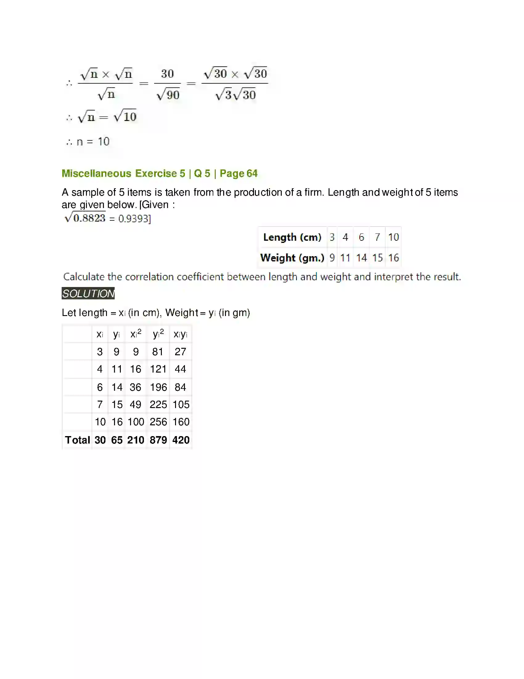 Maharashtra Board Class 11th Mathematics & Statistics - 2 Correlation Solution 15