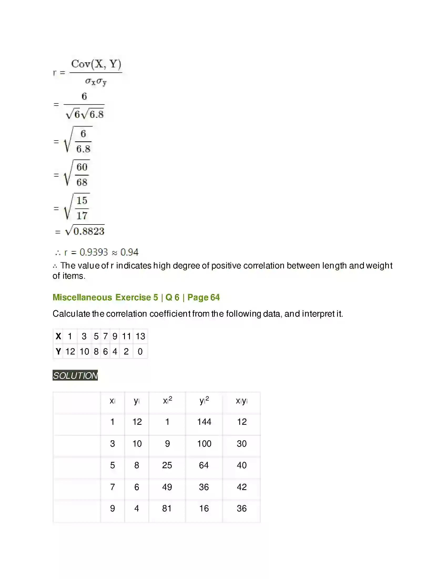 Maharashtra Board Class 11th Mathematics & Statistics - 2 Correlation Solution 17