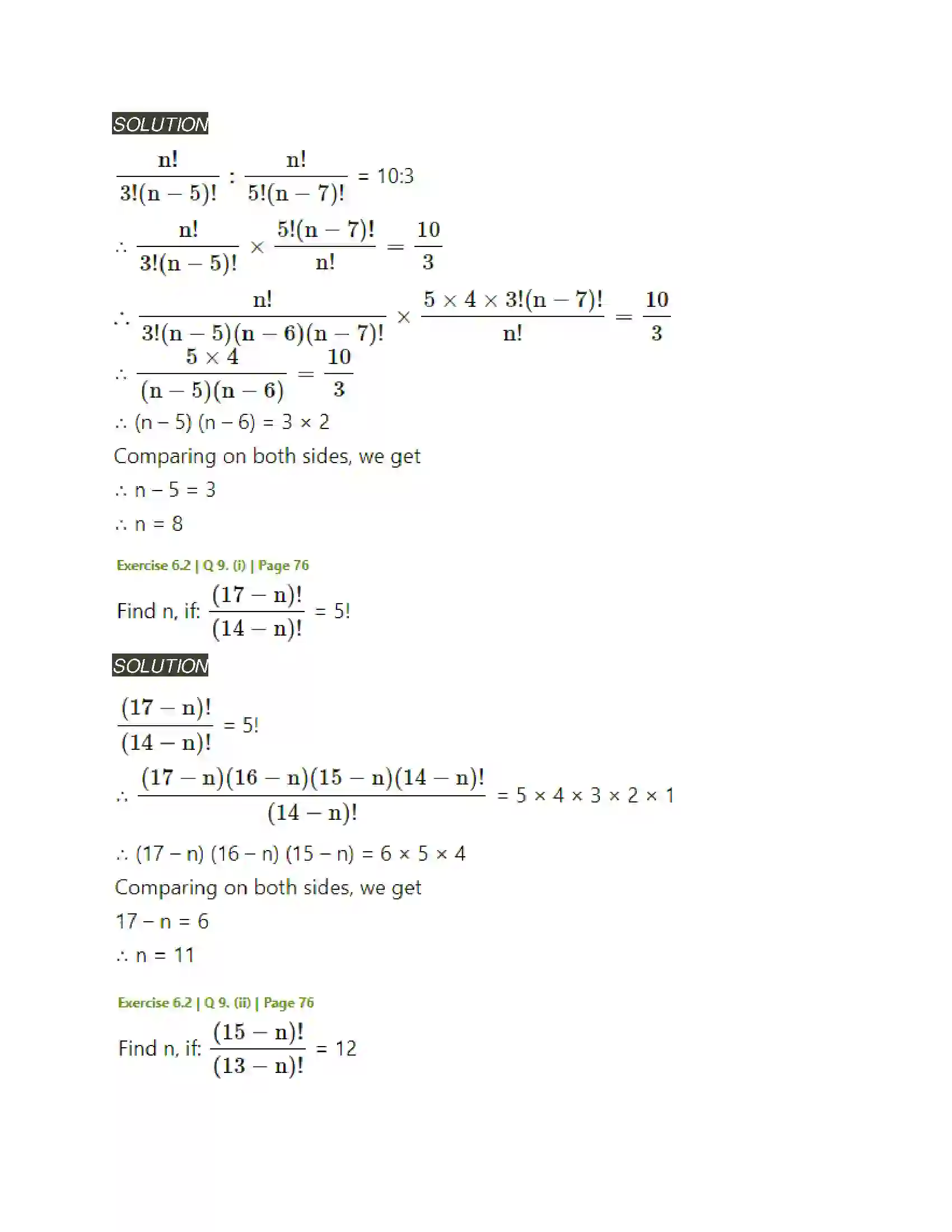 Maharashtra Board Class 11th Mathematics & Statistics - 2 Permutations and Combinations Solution 17