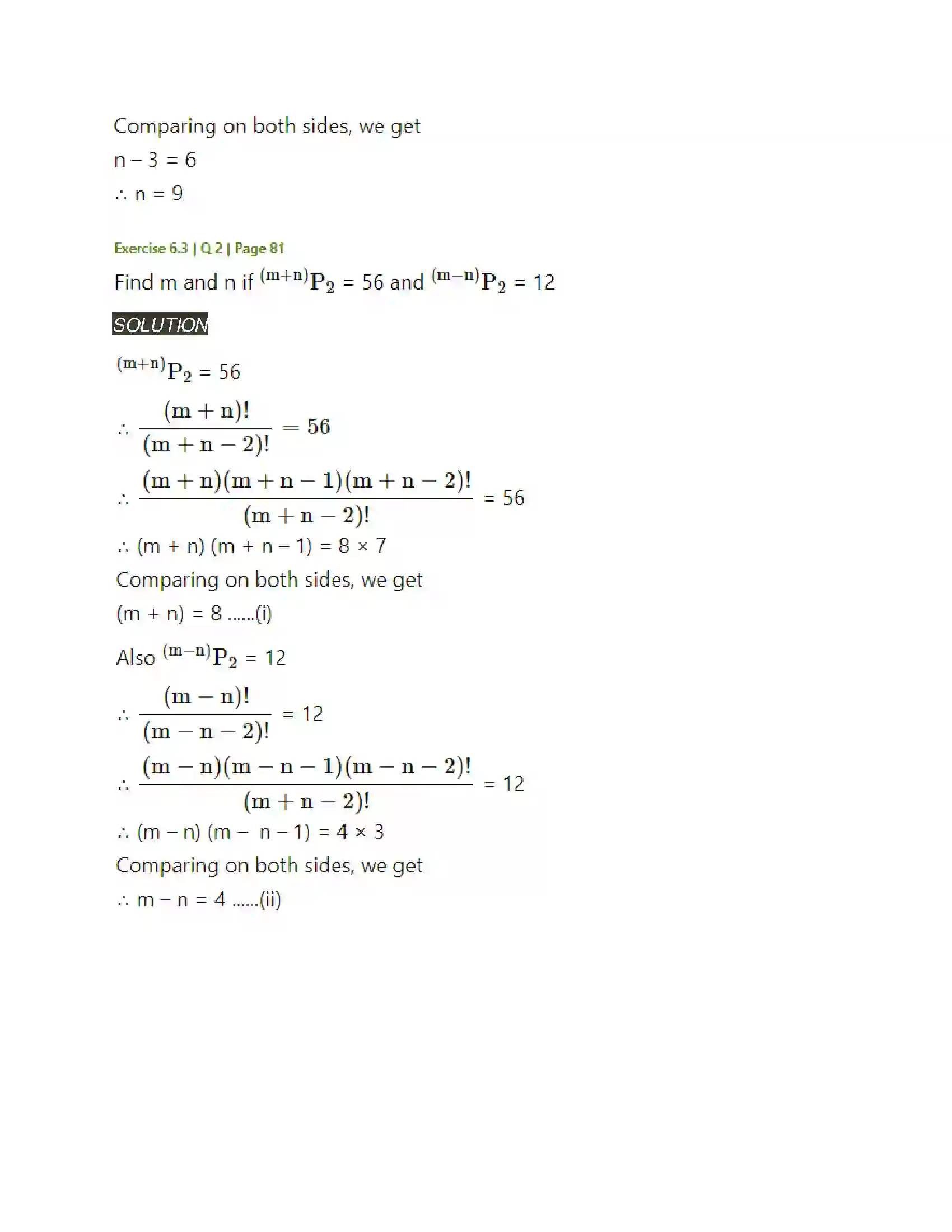 Maharashtra Board Class 11th Mathematics & Statistics - 2 Permutations and Combinations Solution 23