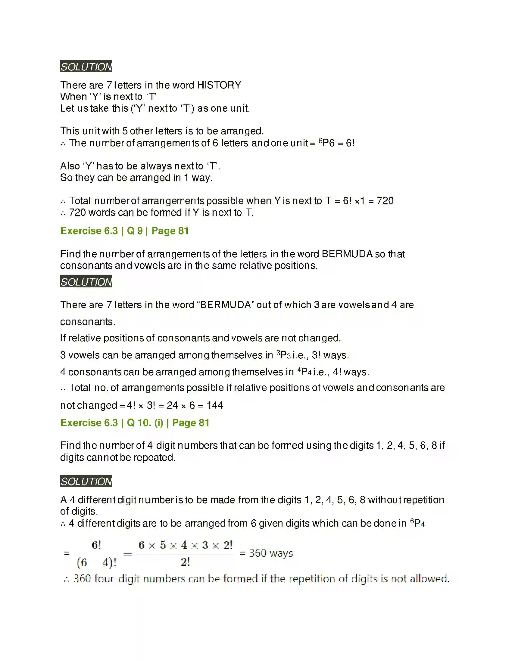 Maharashtra Board Class 11th Mathematics & Statistics - 2 Permutations and Combinations Solution 29