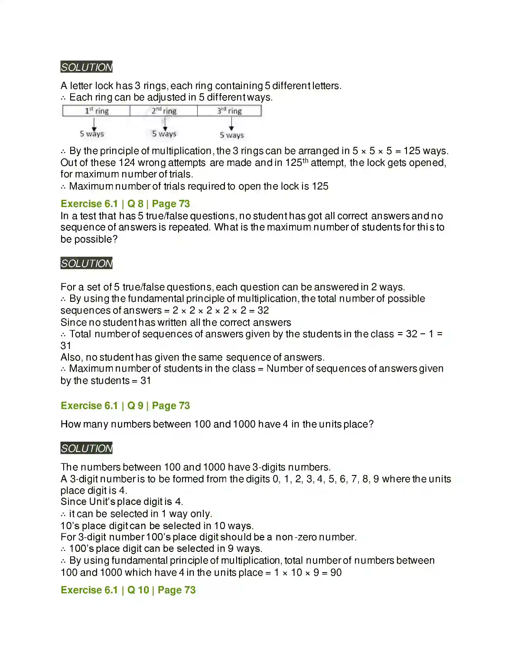 Maharashtra Board Class 11th Mathematics & Statistics - 2 Permutations and Combinations Solution 4
