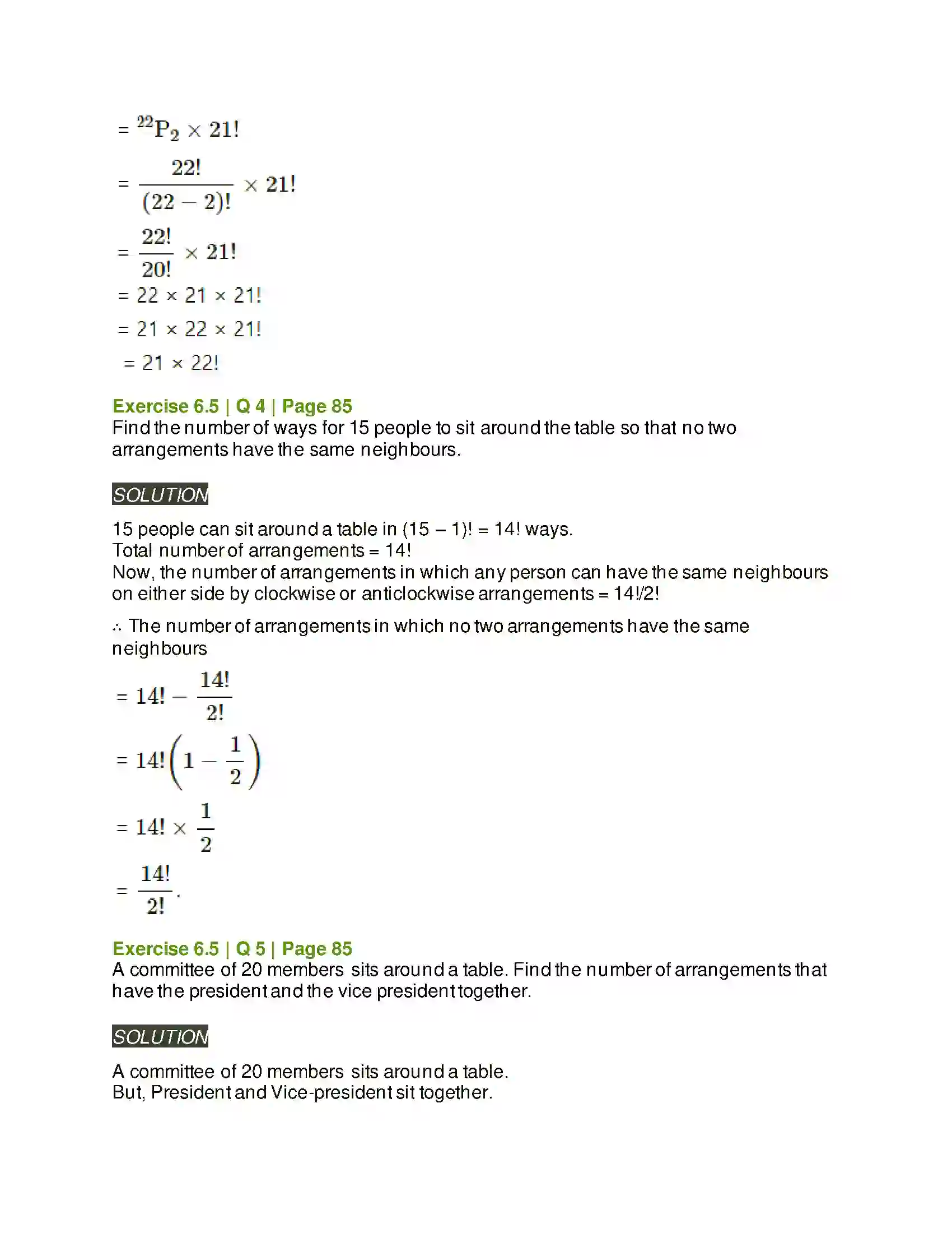 Maharashtra Board Class 11th Mathematics & Statistics - 2 Permutations and Combinations Solution 45