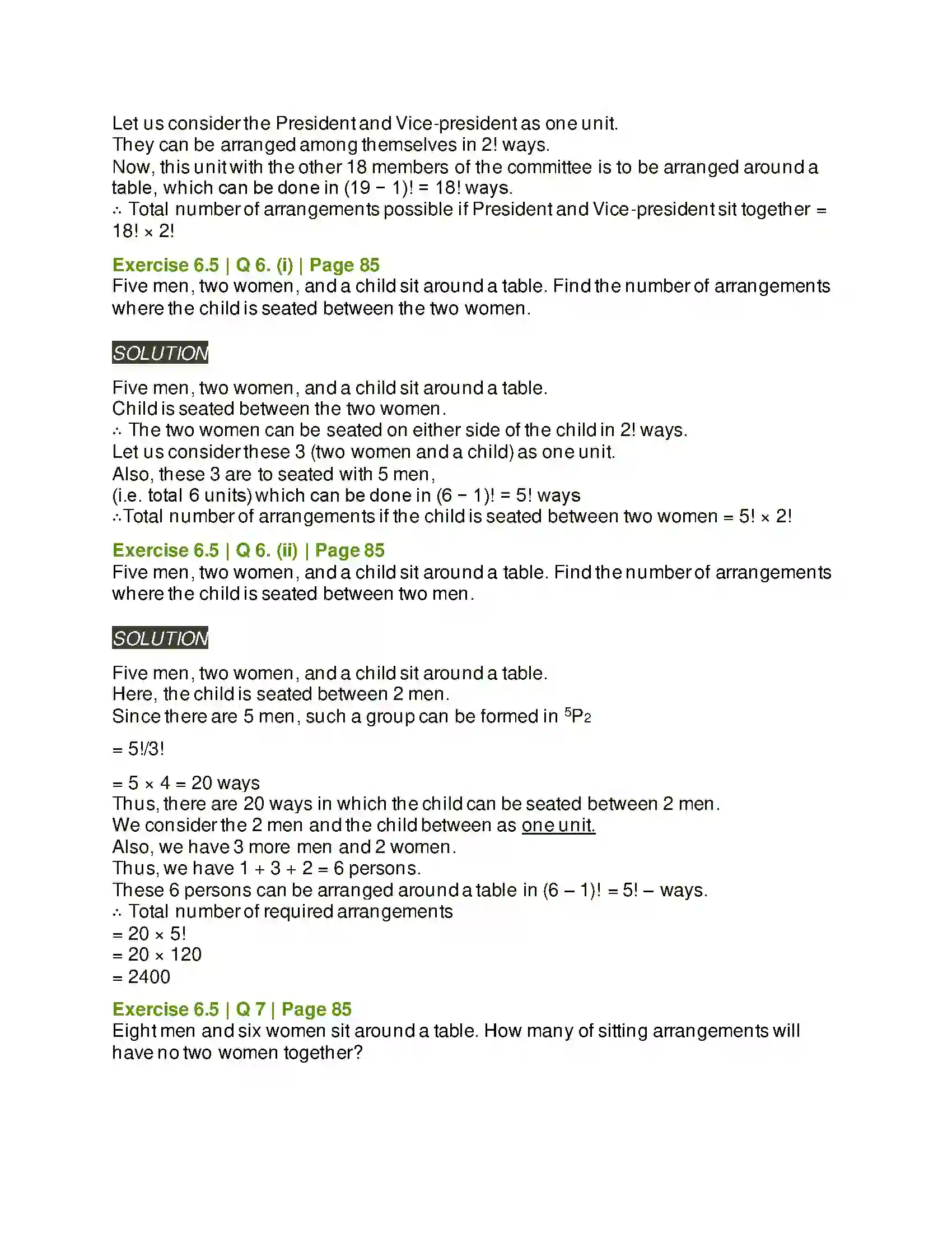 Maharashtra Board Class 11th Mathematics & Statistics - 2 Permutations and Combinations Solution 46