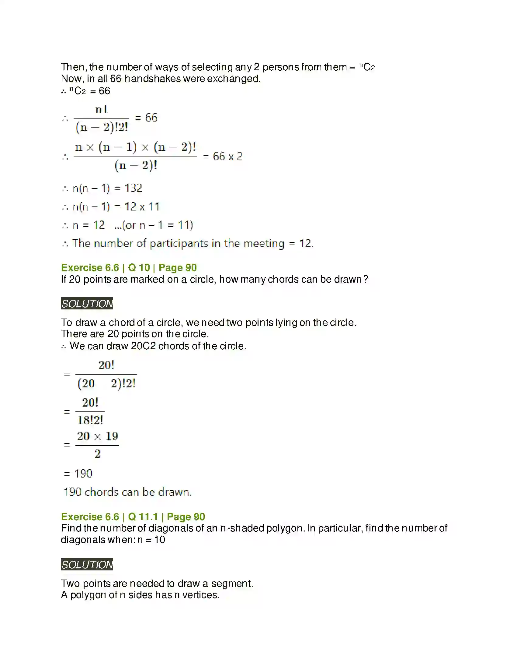 Maharashtra Board Class 11th Mathematics & Statistics - 2 Permutations and Combinations Solution 59
