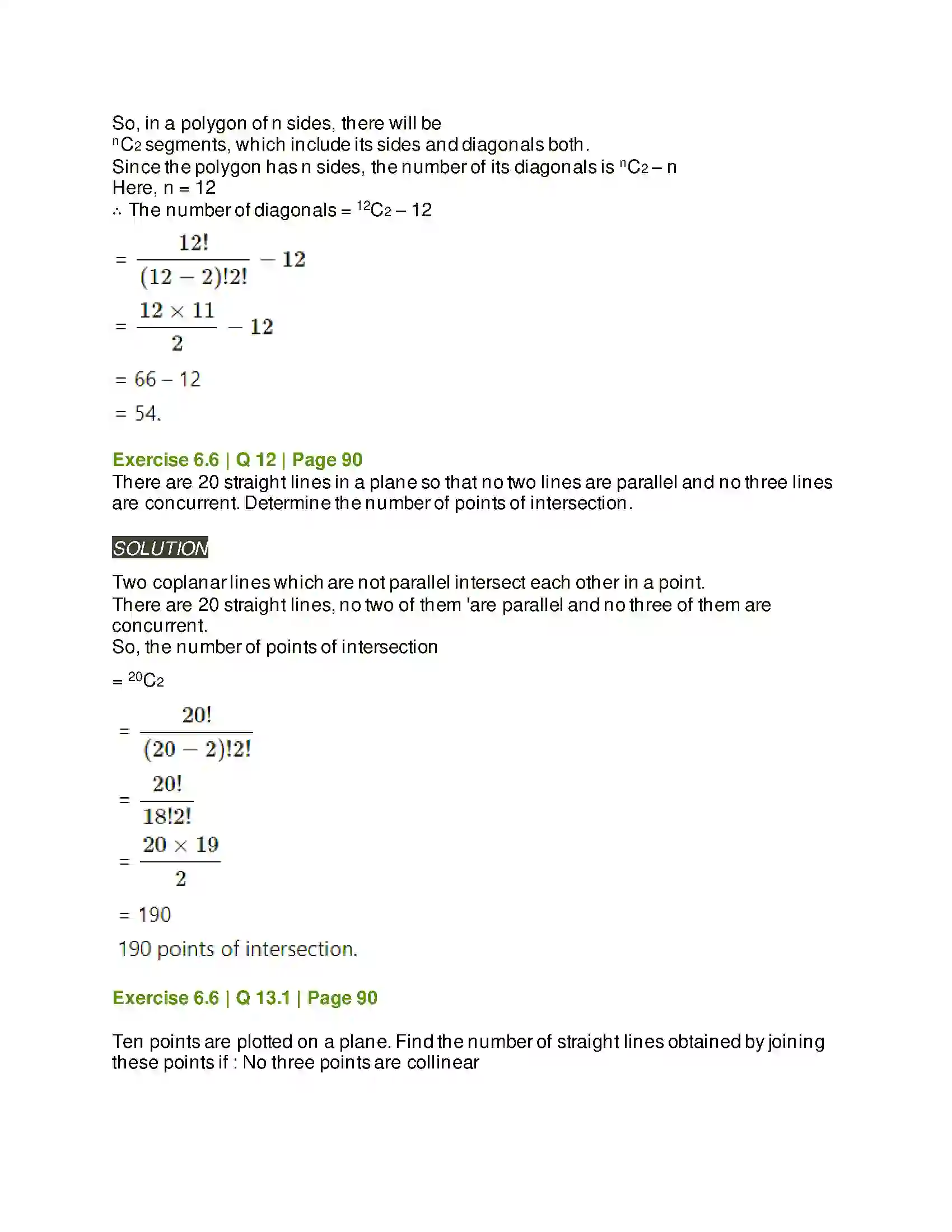 Maharashtra Board Class 11th Mathematics & Statistics - 2 Permutations and Combinations Solution 61
