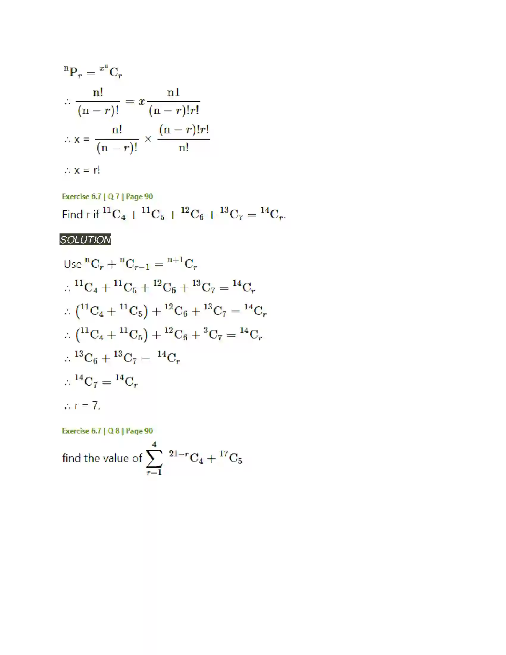 Maharashtra Board Class 11th Mathematics & Statistics - 2 Permutations and Combinations Solution 67