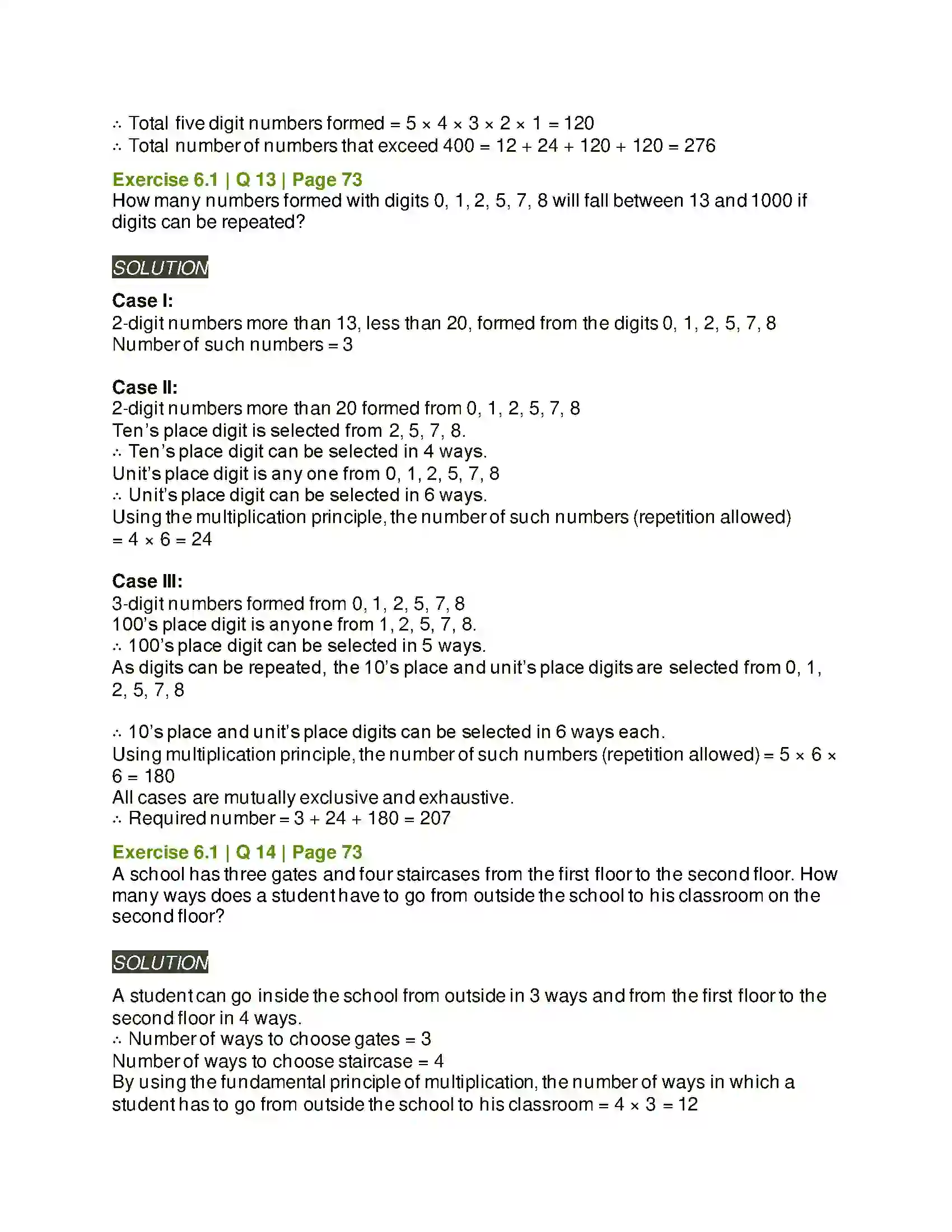 Maharashtra Board Class 11th Mathematics & Statistics - 2 Permutations and Combinations Solution 7