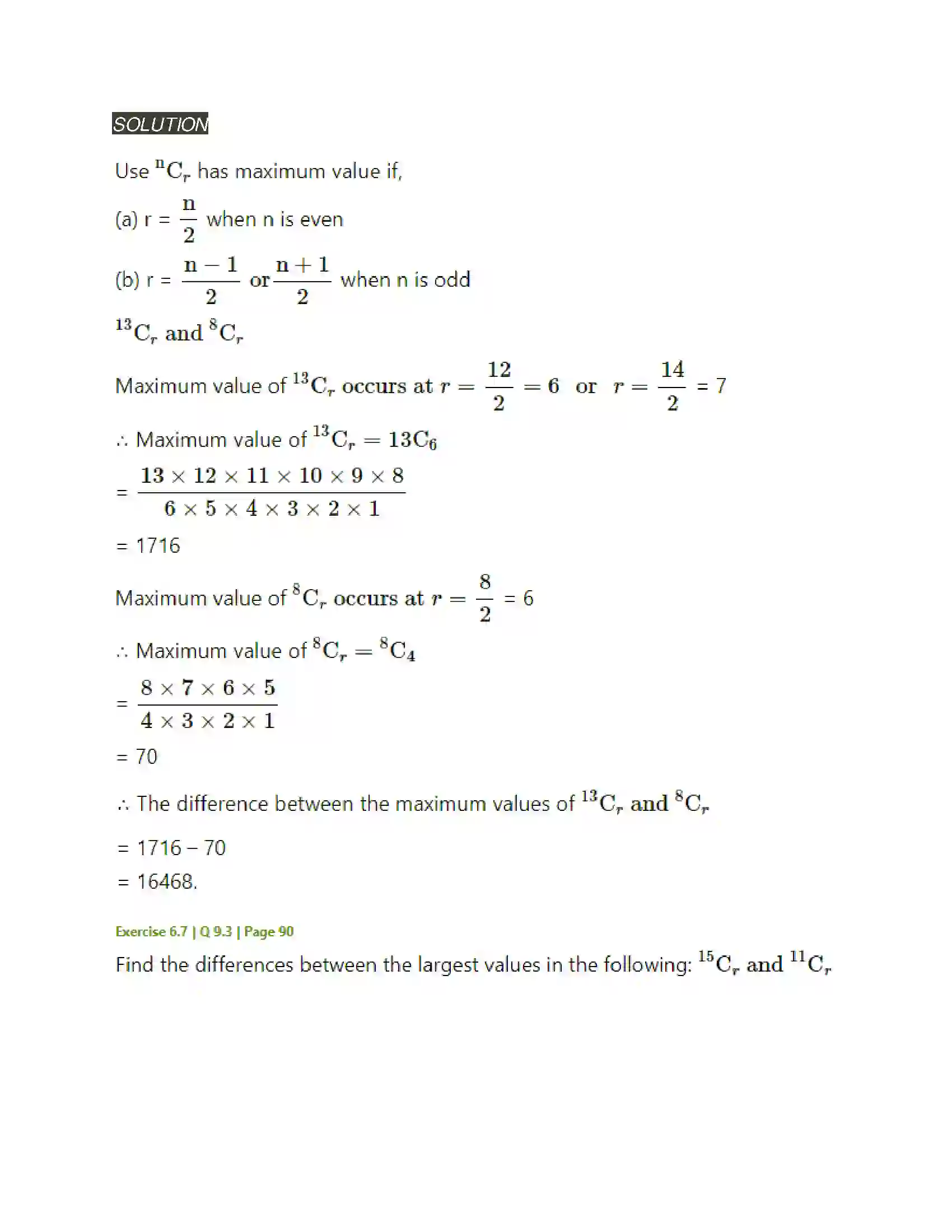 Maharashtra Board Class 11th Mathematics & Statistics - 2 Permutations and Combinations Solution 70