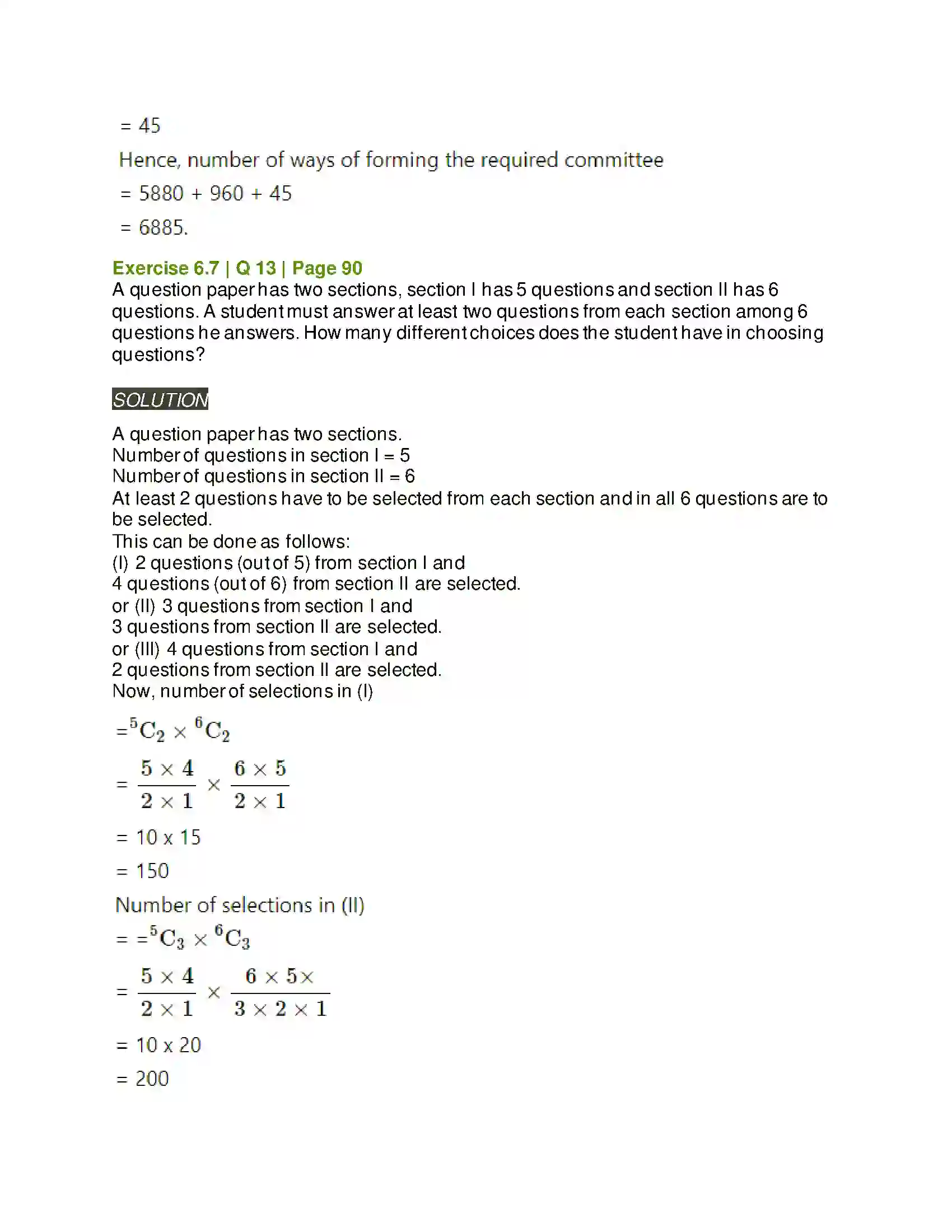Maharashtra Board Class 11th Mathematics & Statistics - 2 Permutations and Combinations Solution 76