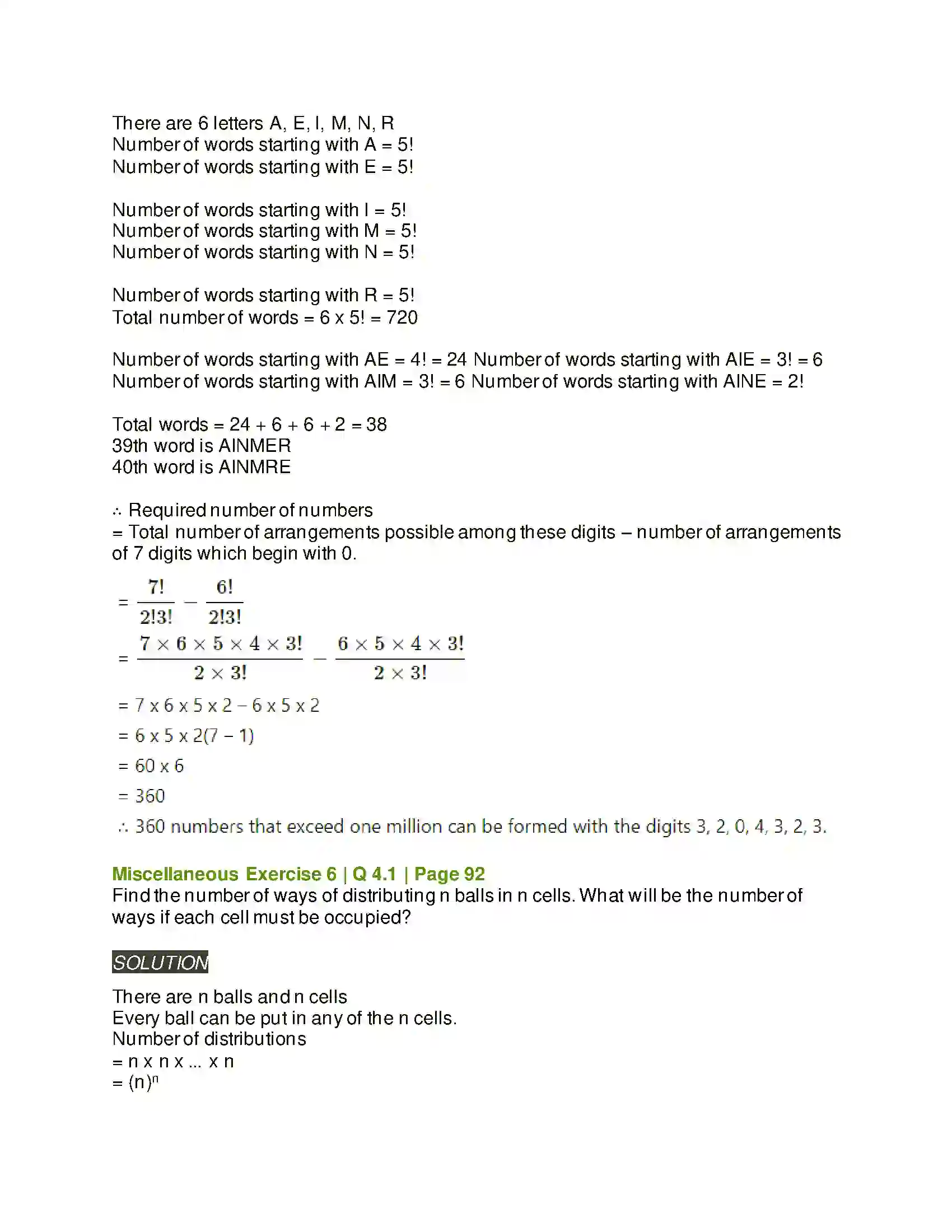 Maharashtra Board Class 11th Mathematics & Statistics - 2 Permutations and Combinations Solution 81