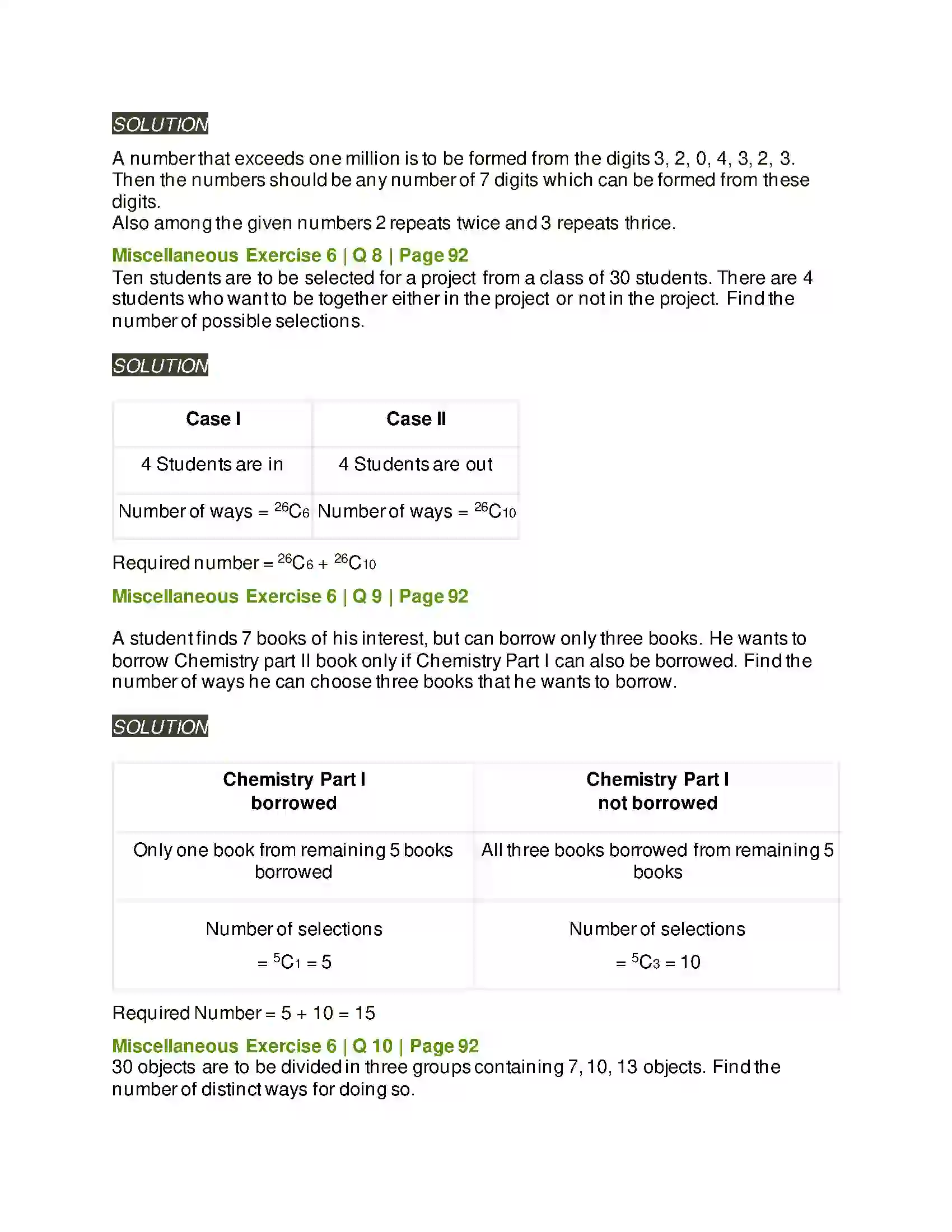 Maharashtra Board Class 11th Mathematics & Statistics - 2 Permutations and Combinations Solution 83