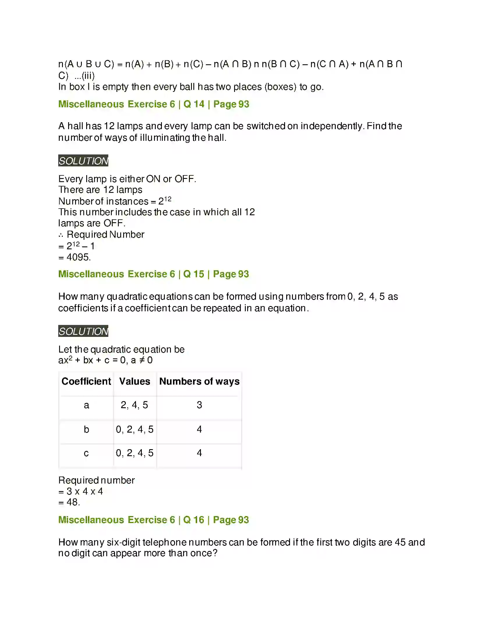 Maharashtra Board Class 11th Mathematics & Statistics - 2 Permutations and Combinations Solution 86