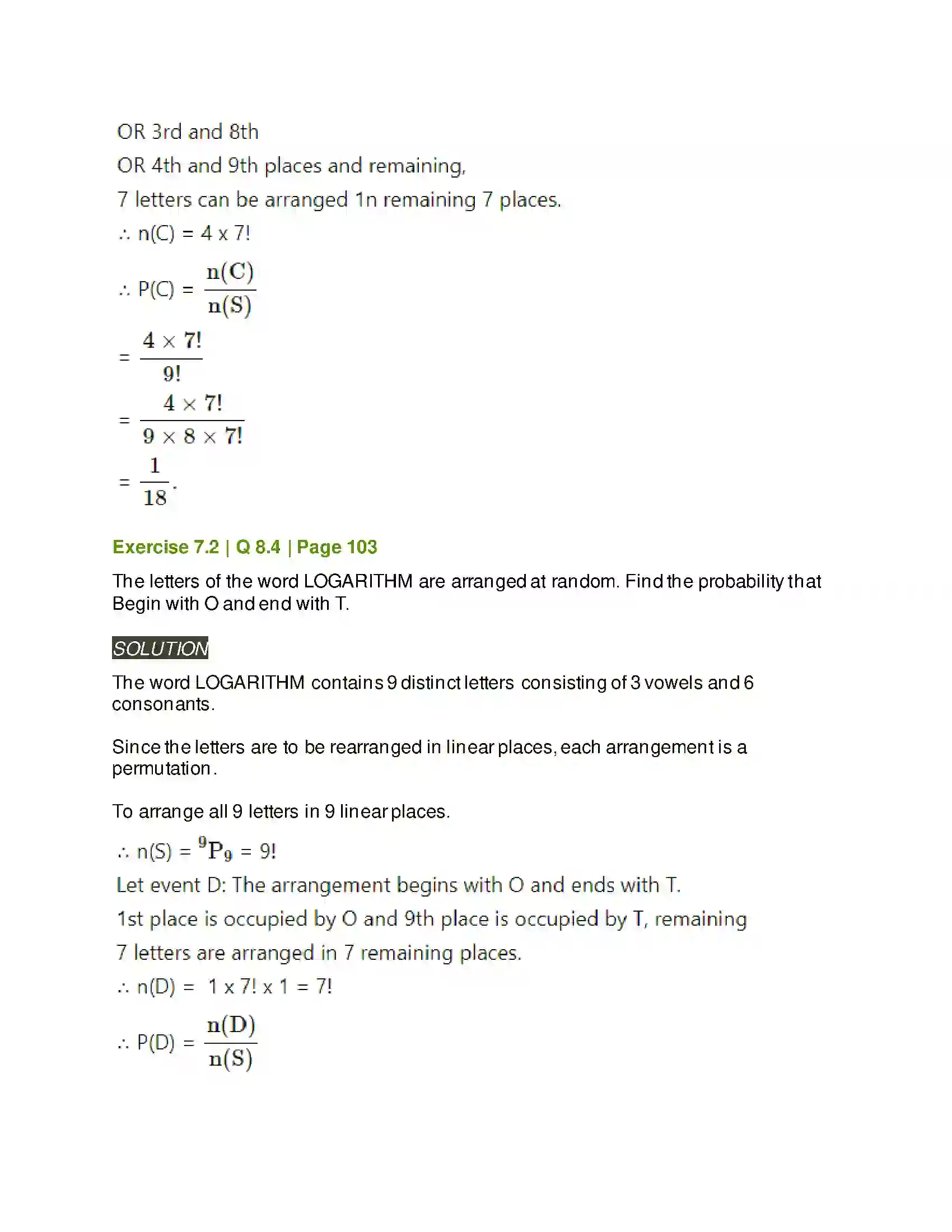 Maharashtra Board Class 11th Mathematics & Statistics - 2 Probability Solution 24