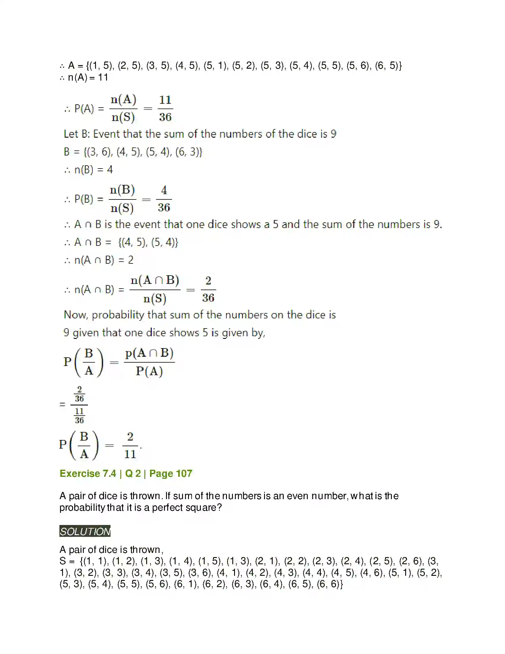 Maharashtra Board Class 11th Mathematics & Statistics - 2 Probability Solution 43