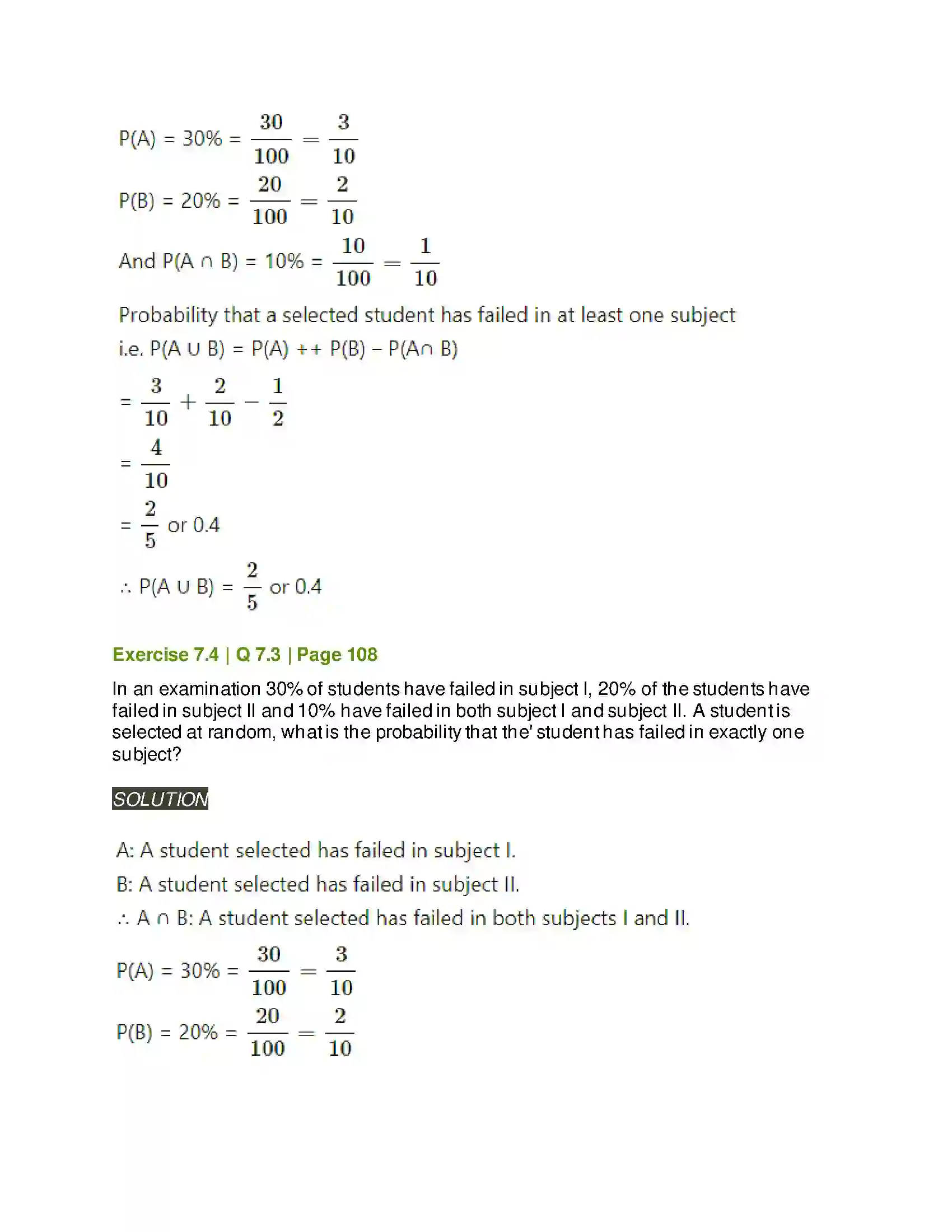 Maharashtra Board Class 11th Mathematics & Statistics - 2 Probability Solution 50