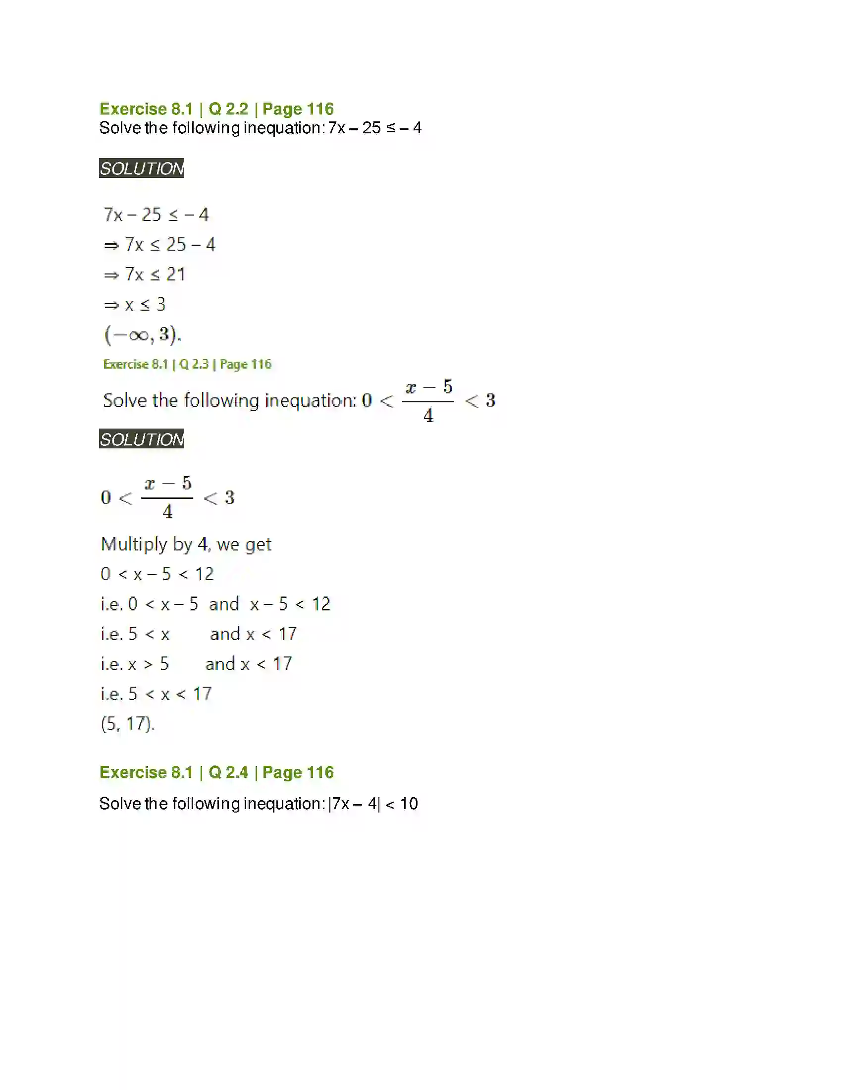 Maharashtra Board Class 11th Mathematics & Statistics - 2 Linear Inequations Solution 3