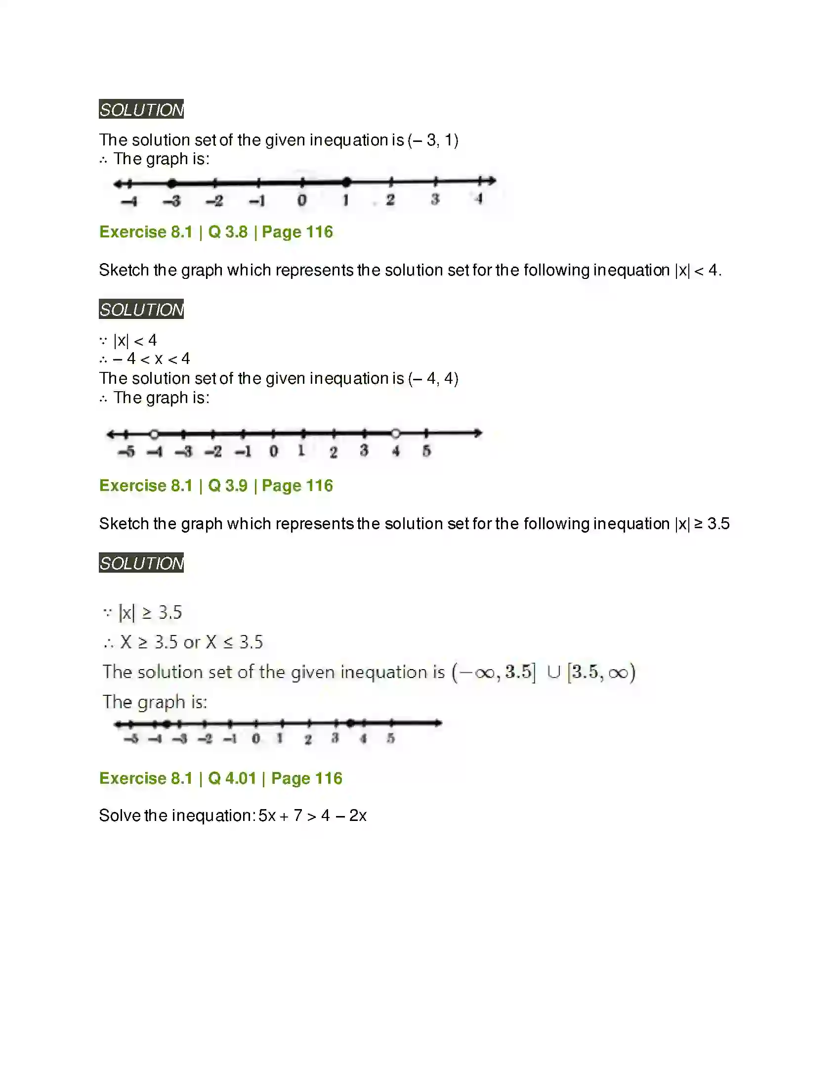 Maharashtra Board Class 11th Mathematics & Statistics - 2 Linear Inequations Solution 6