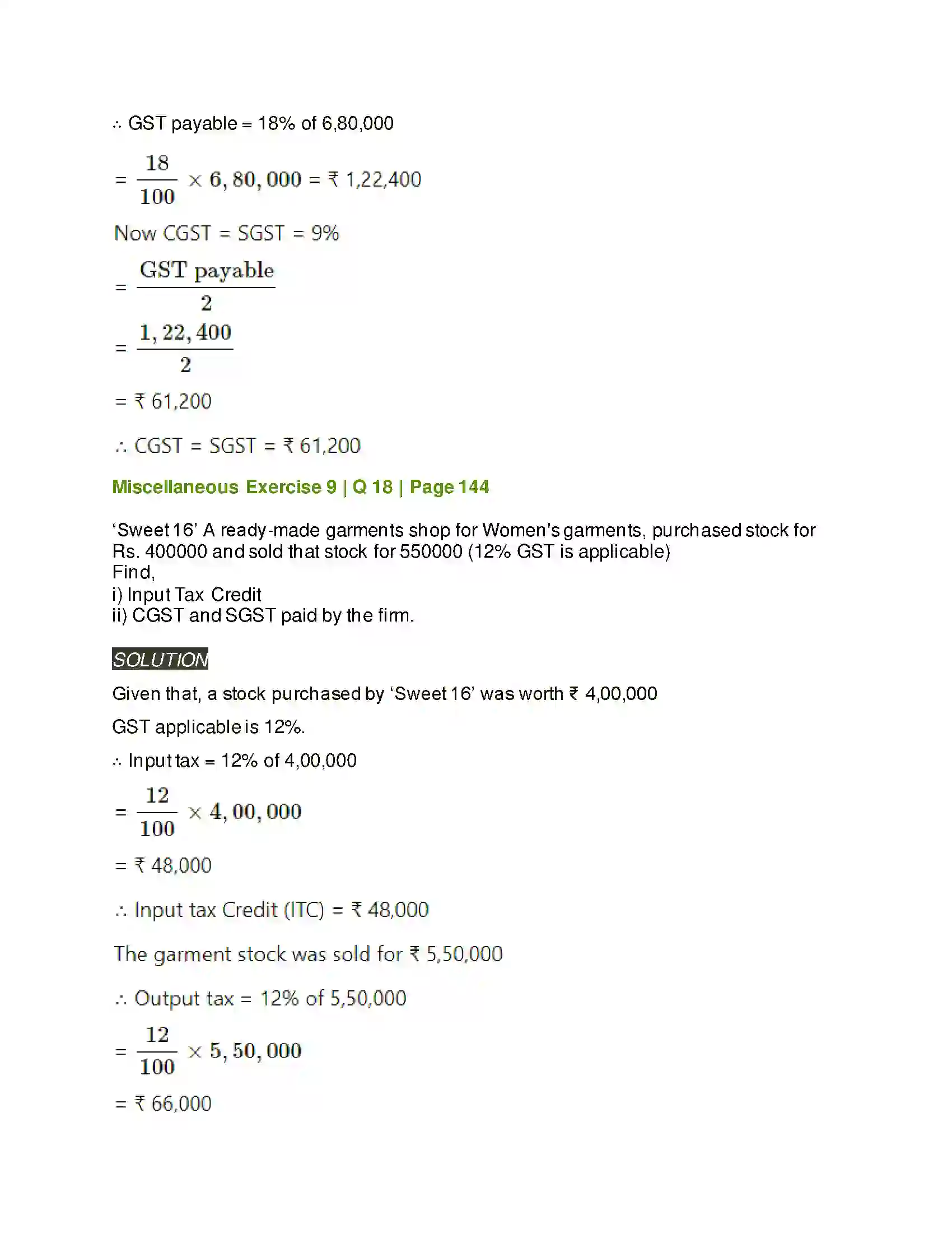 Maharashtra Board Class 11th Mathematics & Statistics - 2 Commercial Mathematics Solution 92