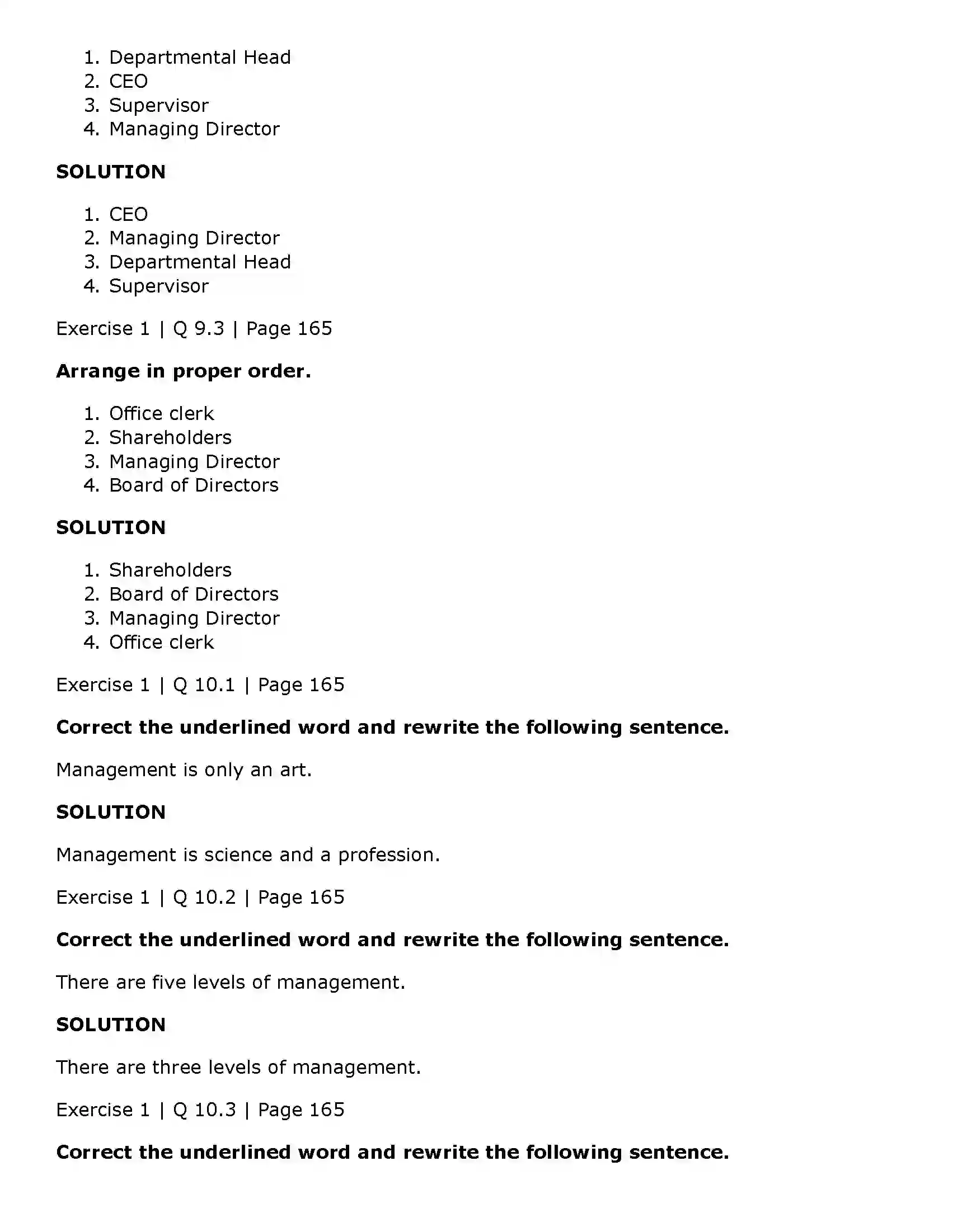Maharashtra Board Class 11th Organisation of Commerce and Management (OC) Introduction to Management Solution 15