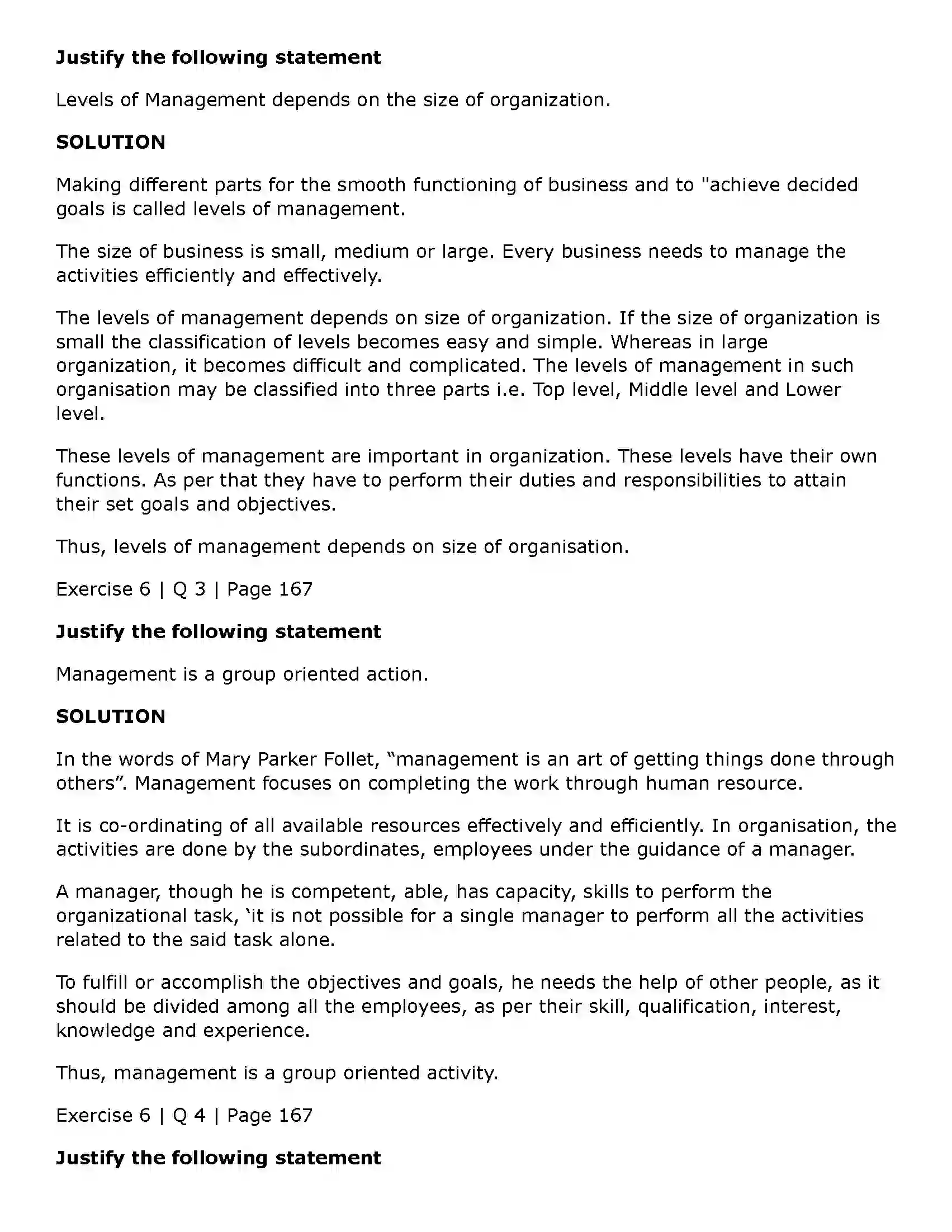 Maharashtra Board Class 11th Organisation of Commerce and Management (OC) Introduction to Management Solution 26