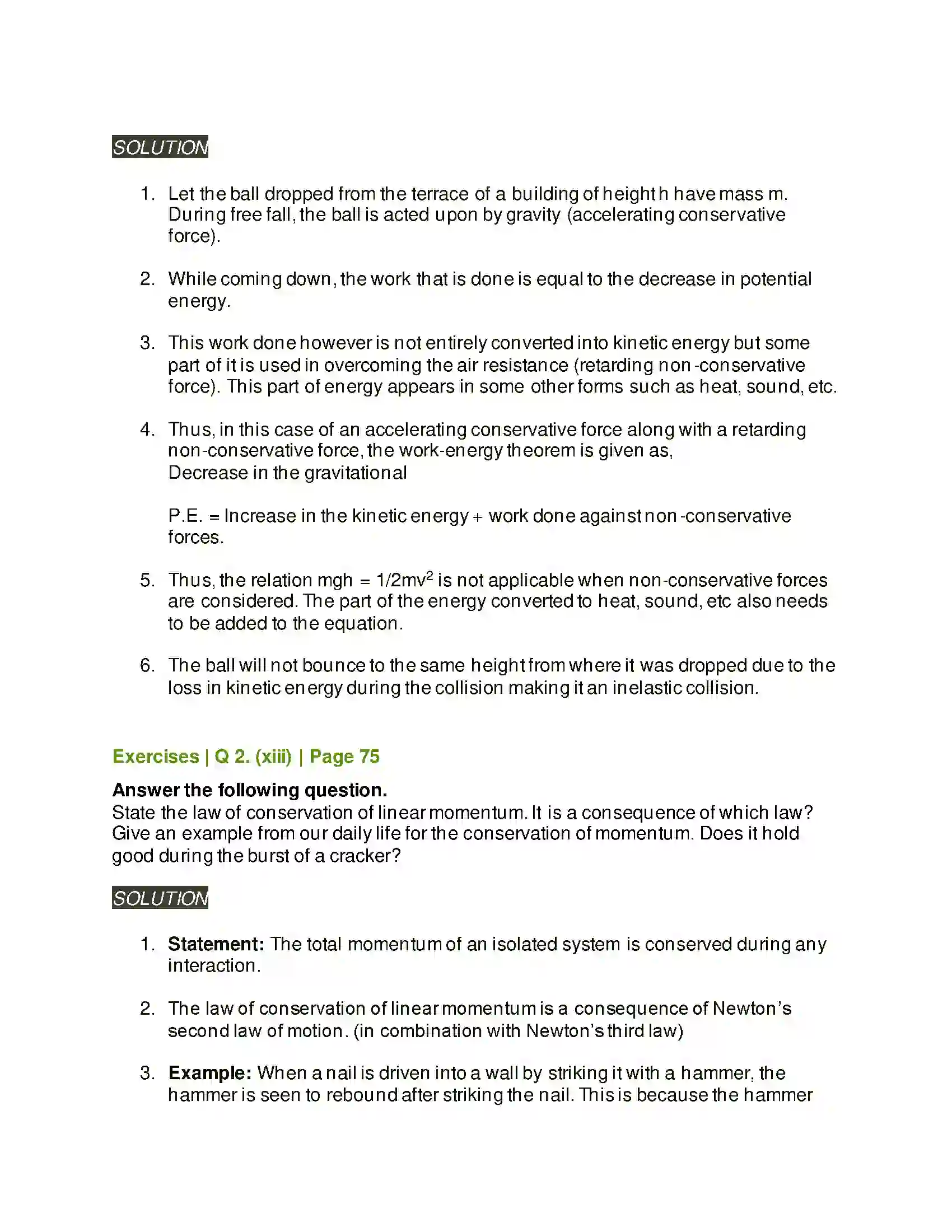 Maharashtra Board Class 11th Physics Laws of Motion Solution 13
