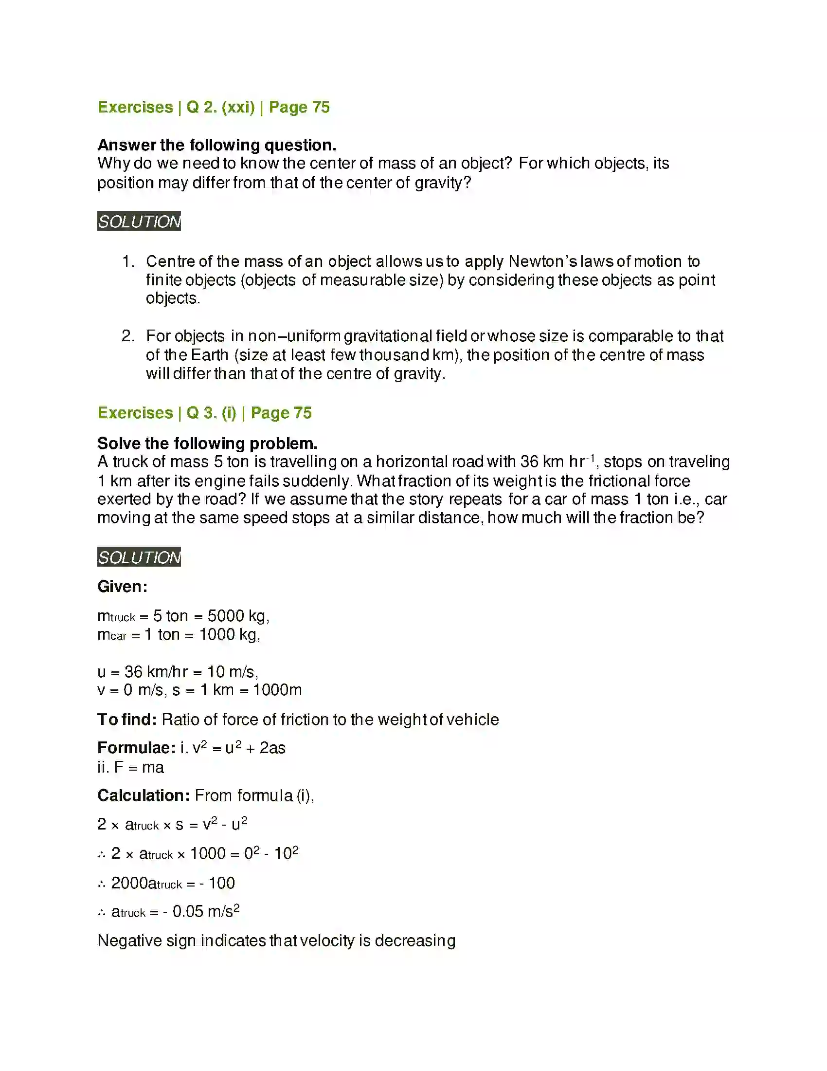 Maharashtra Board Class 11th Physics Laws of Motion Solution 20