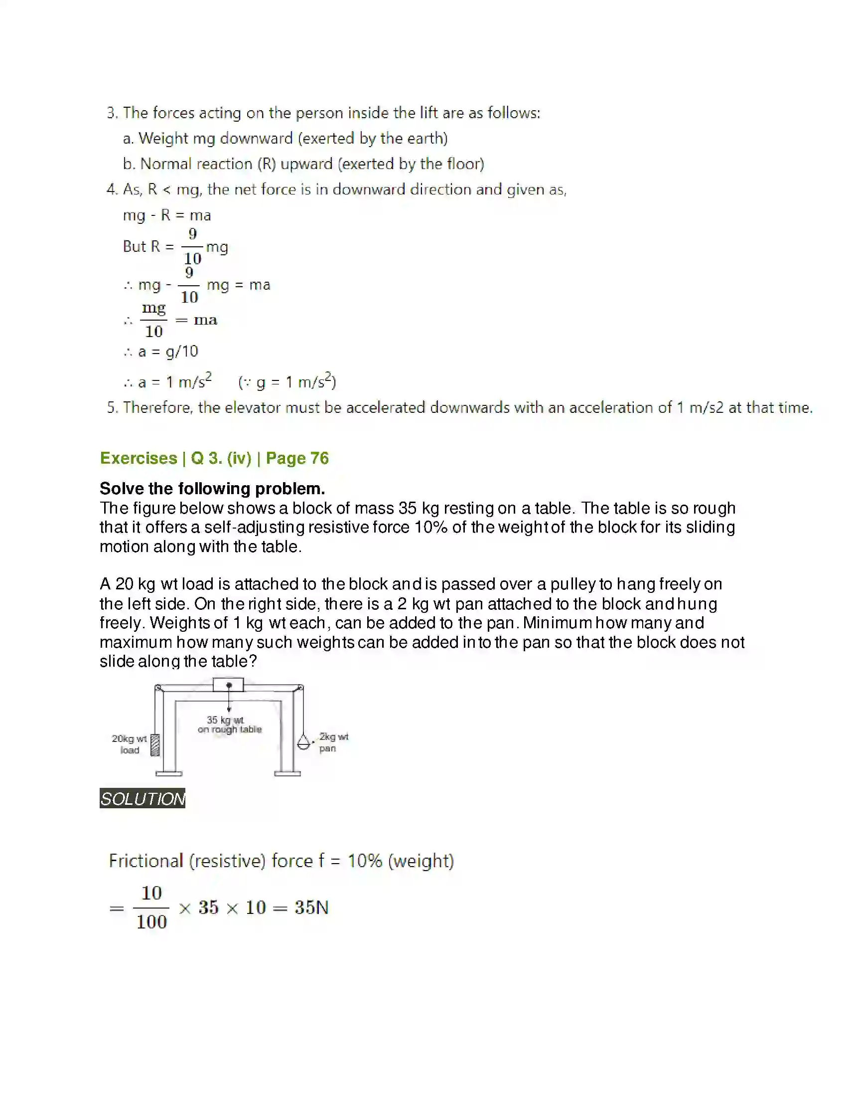 Maharashtra Board Class 11th Physics Laws of Motion Solution 23