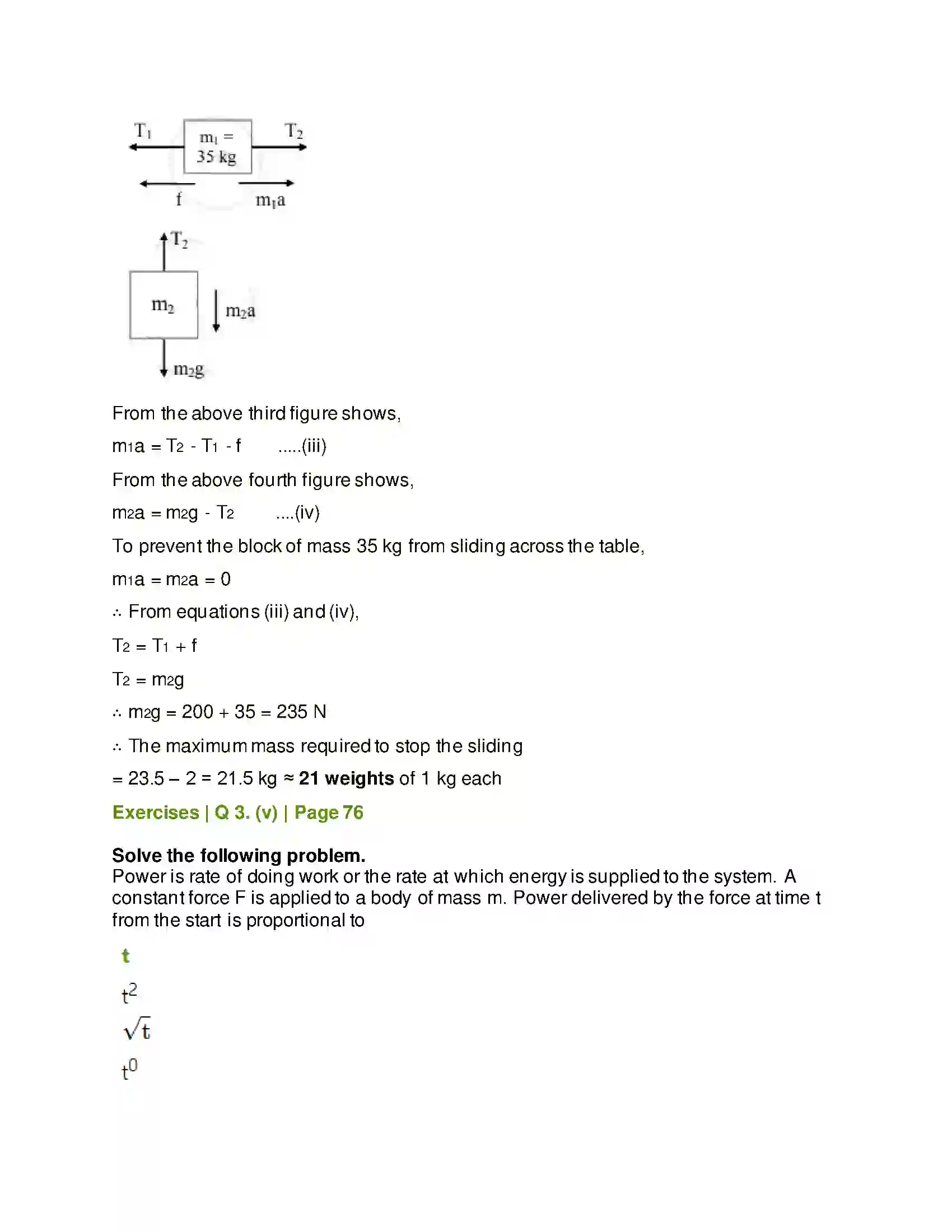 Maharashtra Board Class 11th Physics Laws of Motion Solution 25