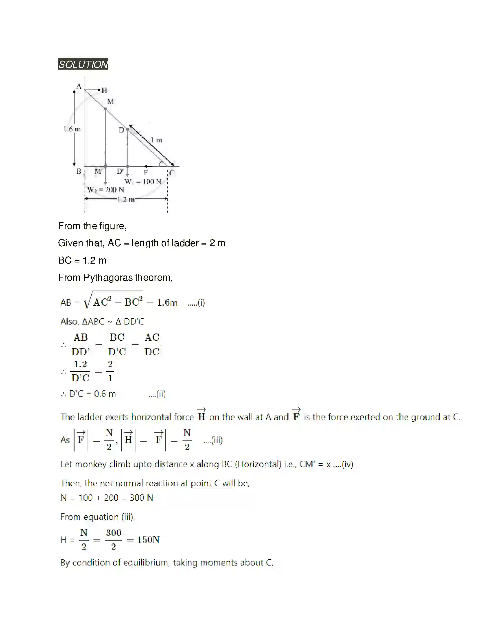 Maharashtra Board Class 11th Physics Laws of Motion Solution 37