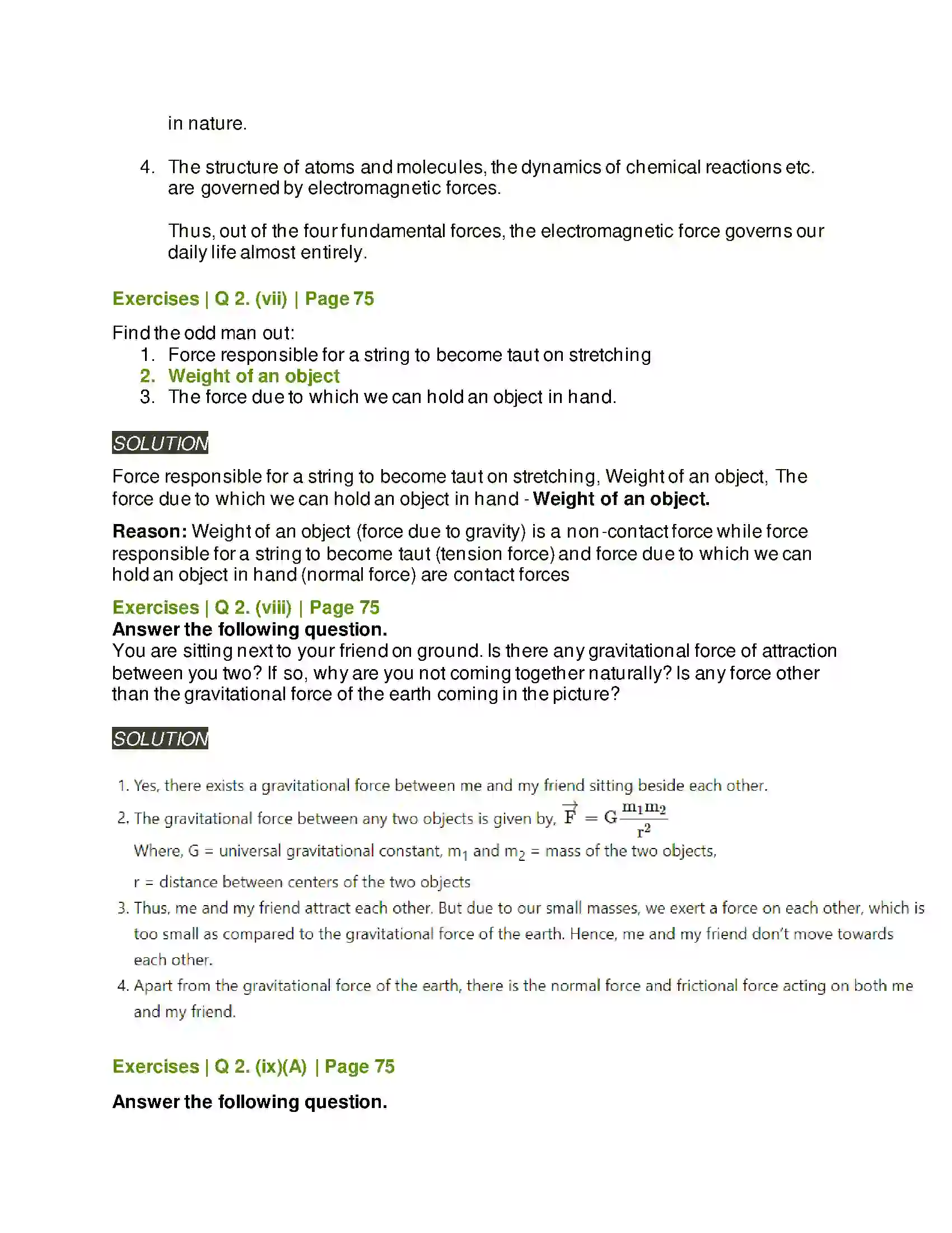 Maharashtra Board Class 11th Physics Laws of Motion Solution 7