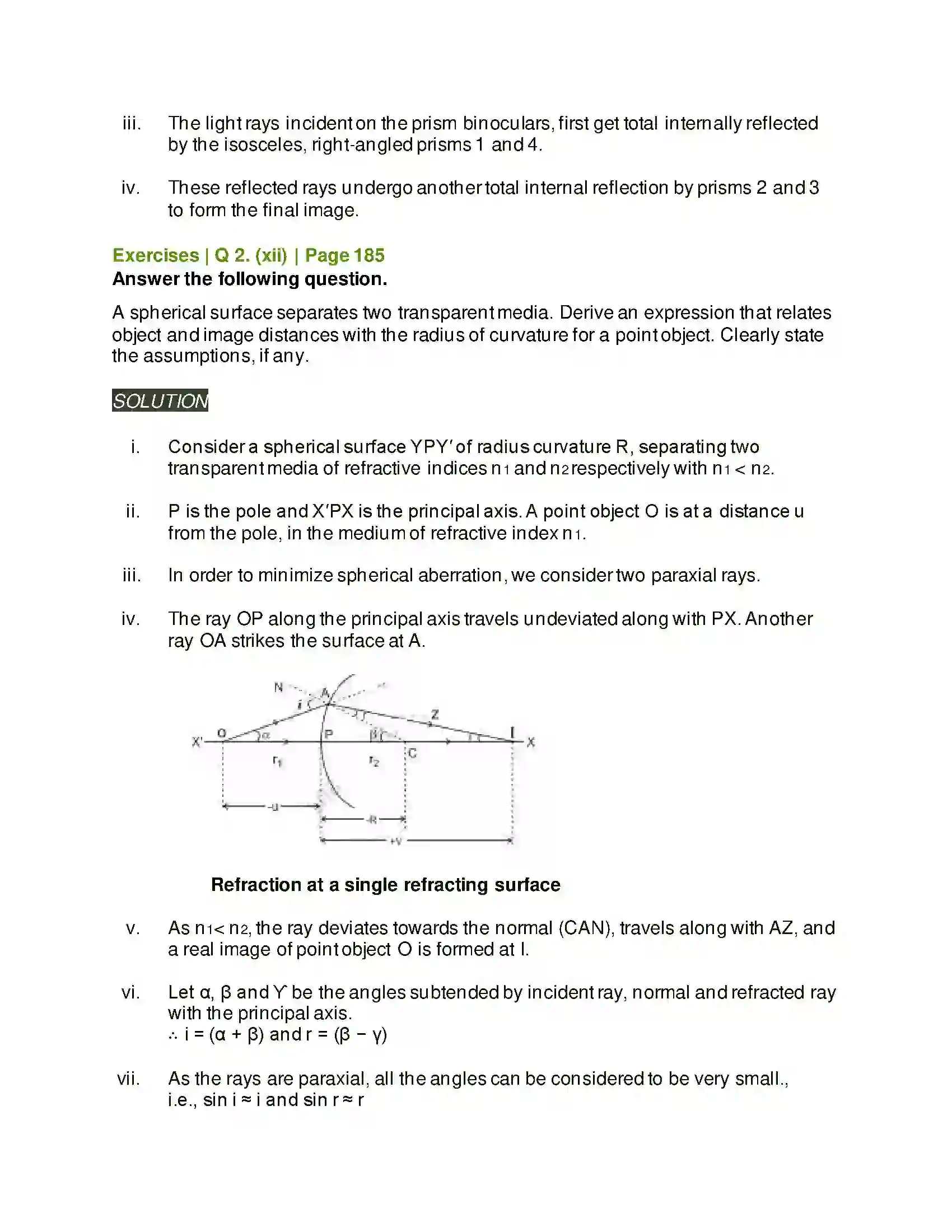 Maharashtra Board Class 11th Physics Optics Solution 14