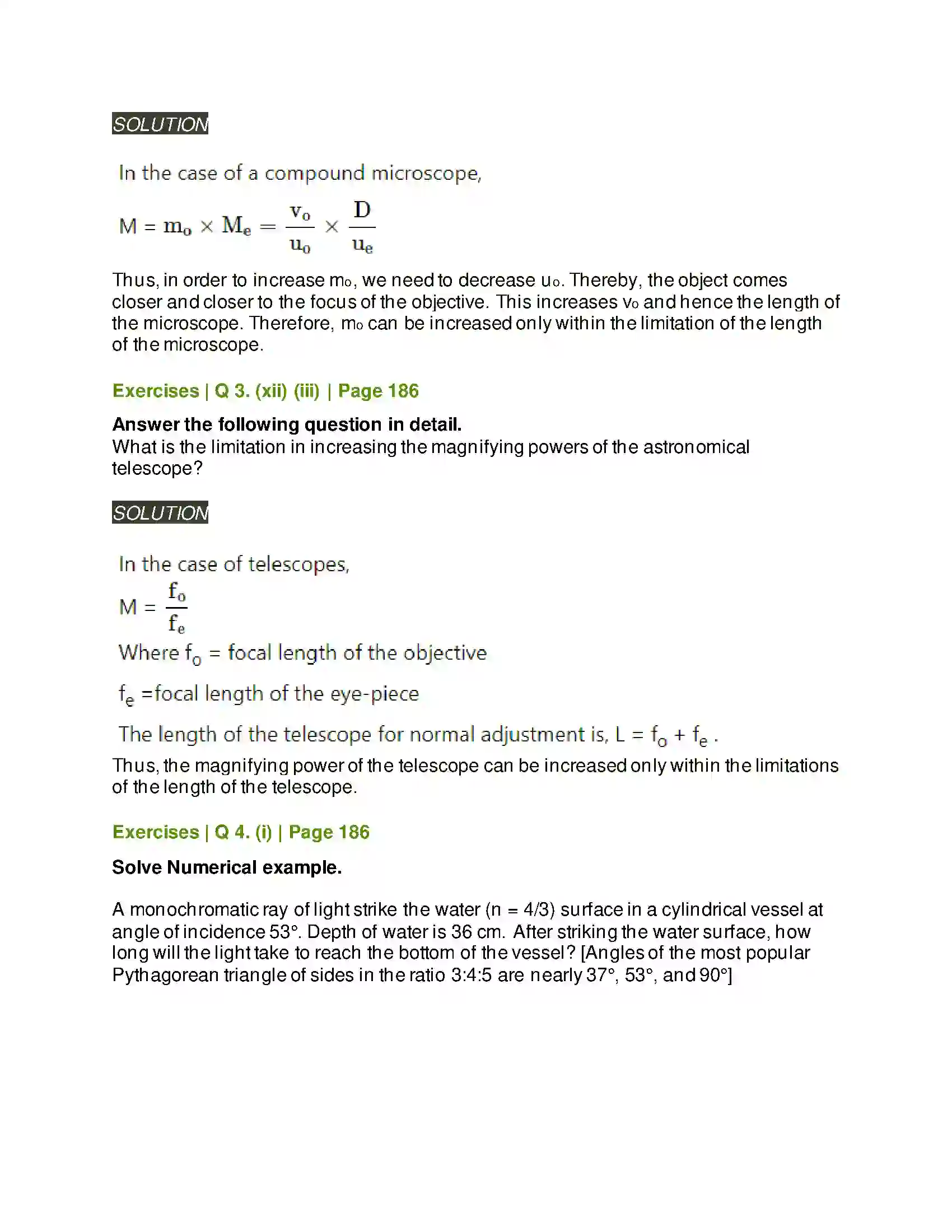 Maharashtra Board Class 11th Physics Optics Solution 30