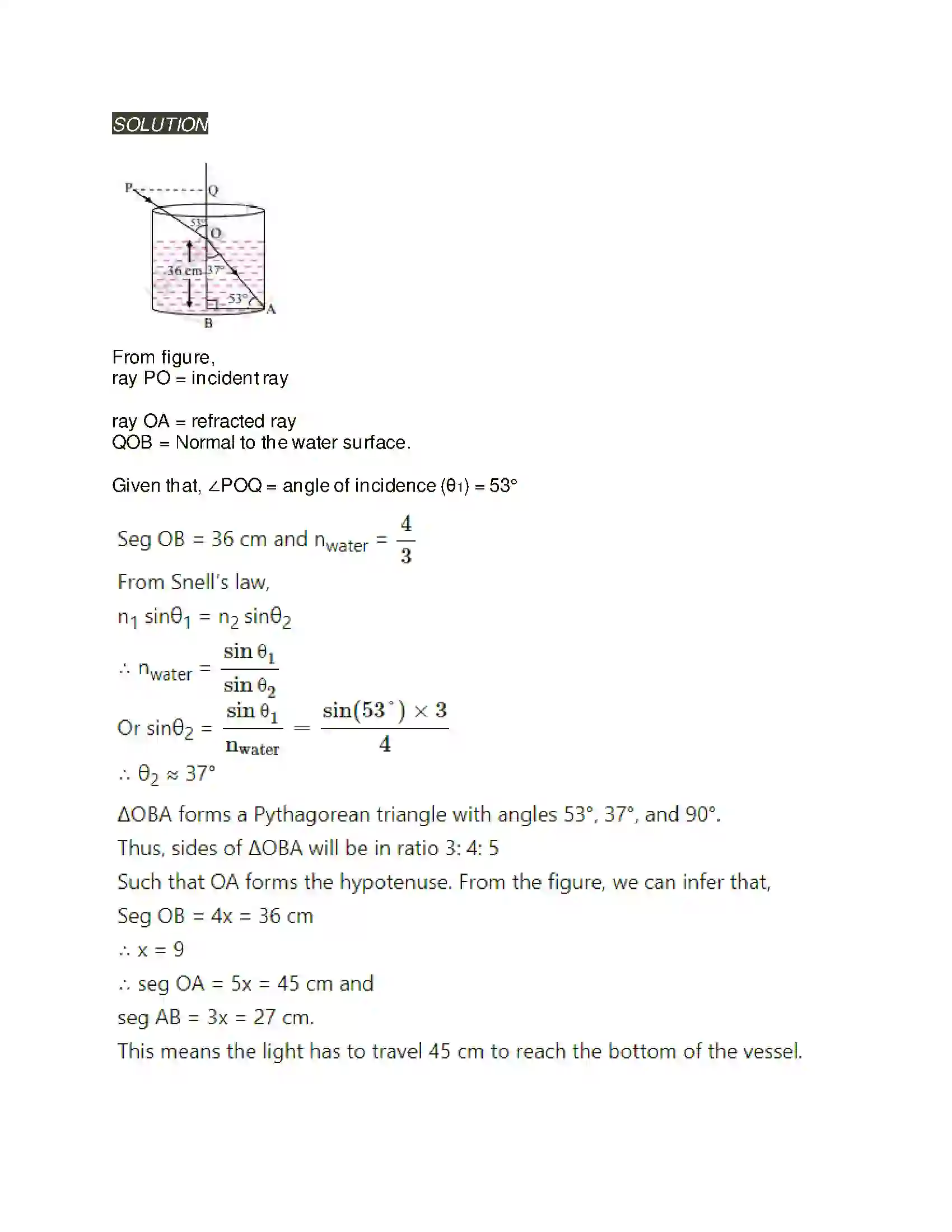 Maharashtra Board Class 11th Physics Optics Solution 31