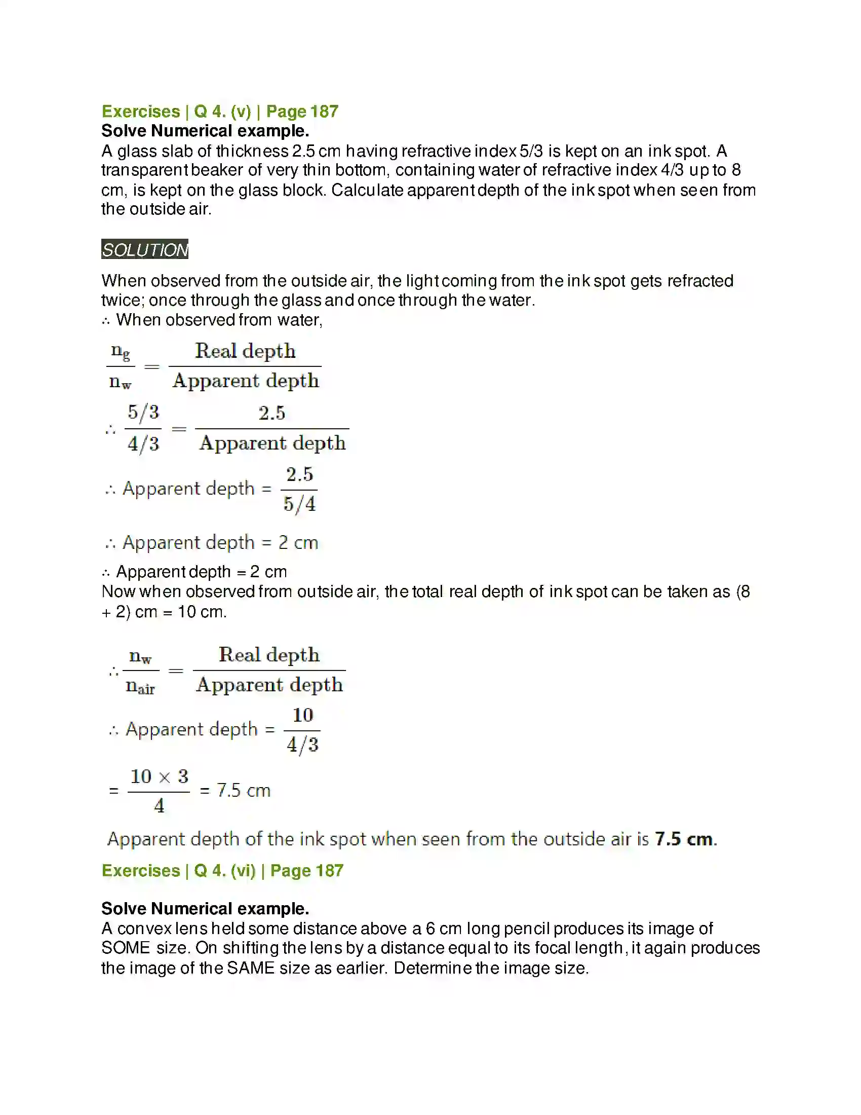Maharashtra Board Class 11th Physics Optics Solution 36