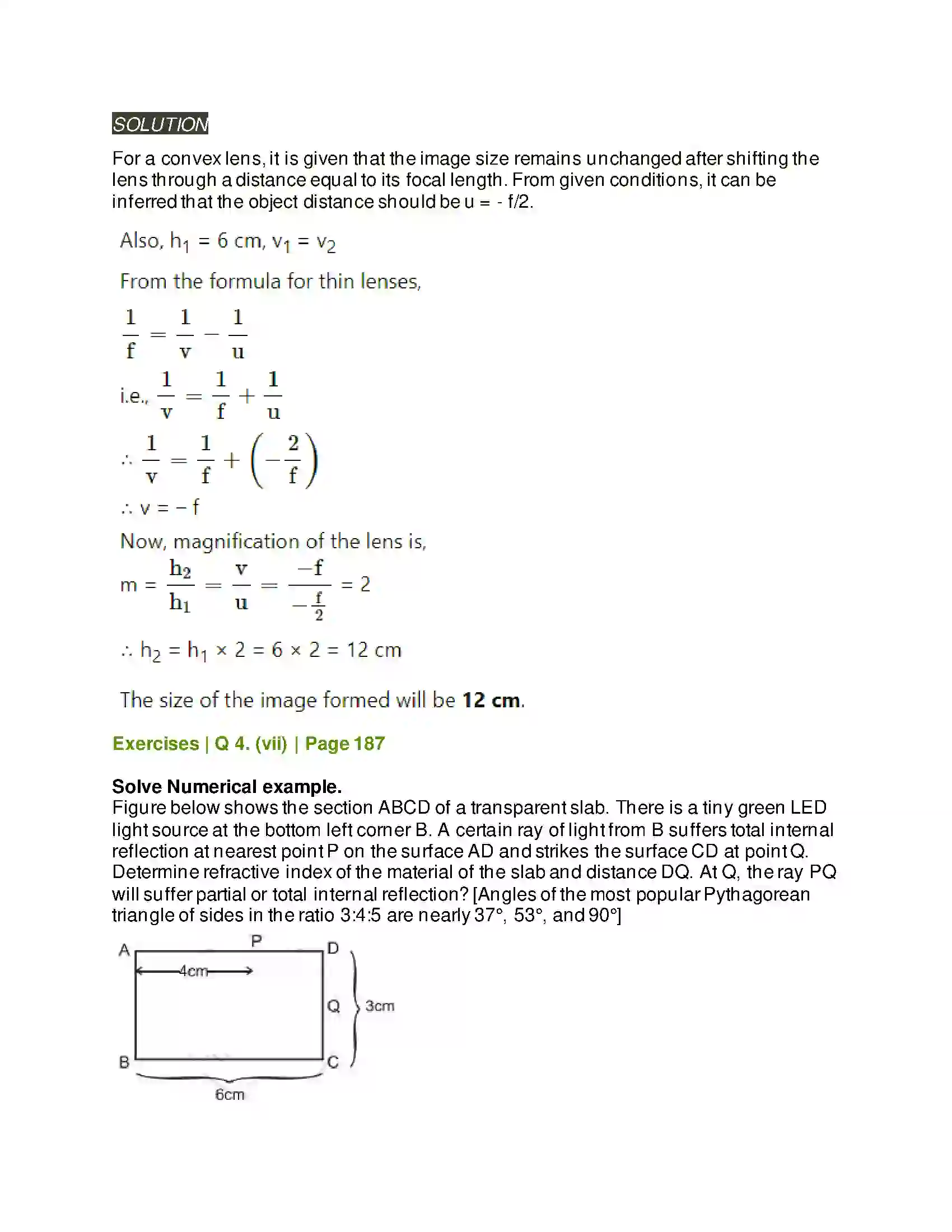 Maharashtra Board Class 11th Physics Optics Solution 37