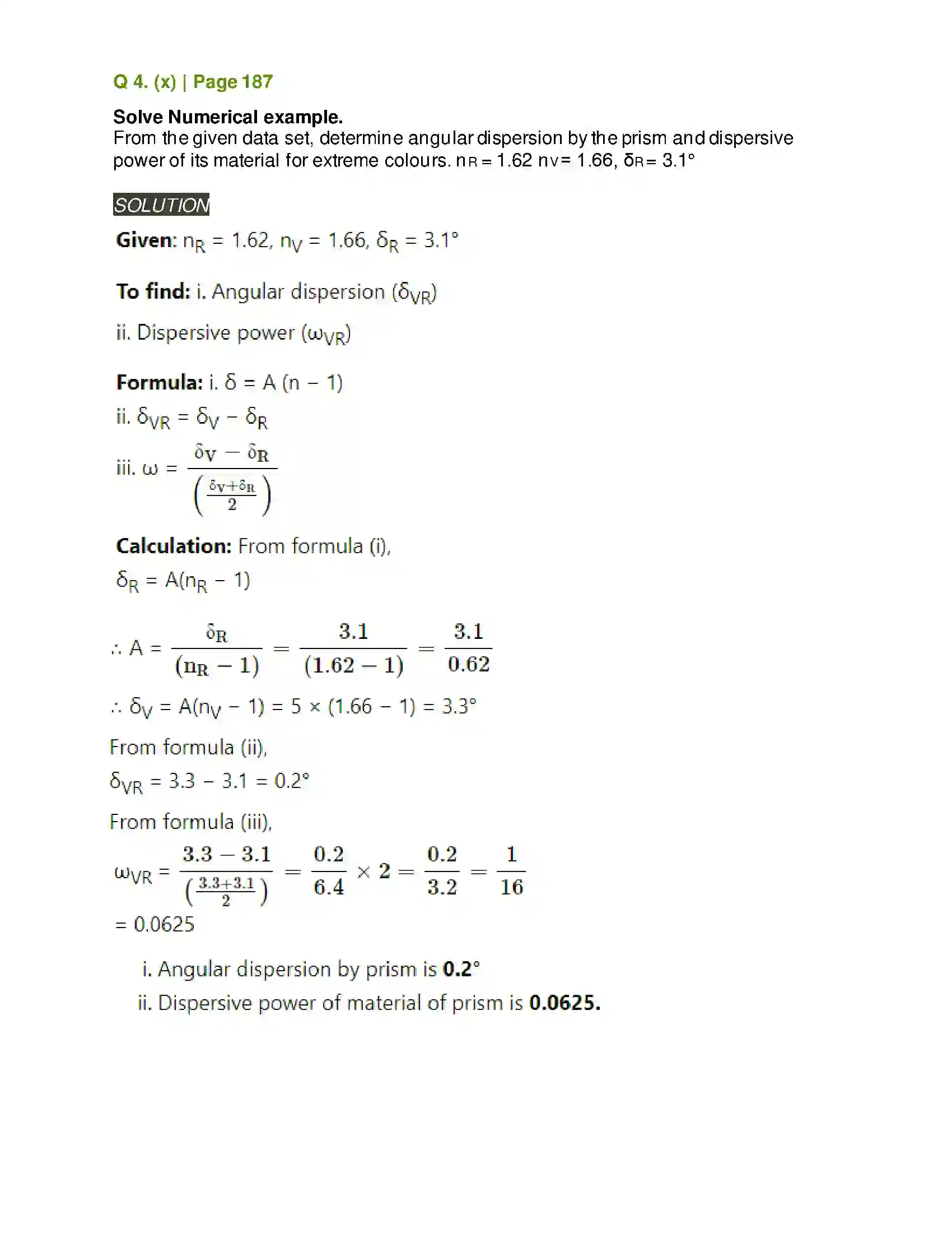 Maharashtra Board Class 11th Physics Optics Solution 42